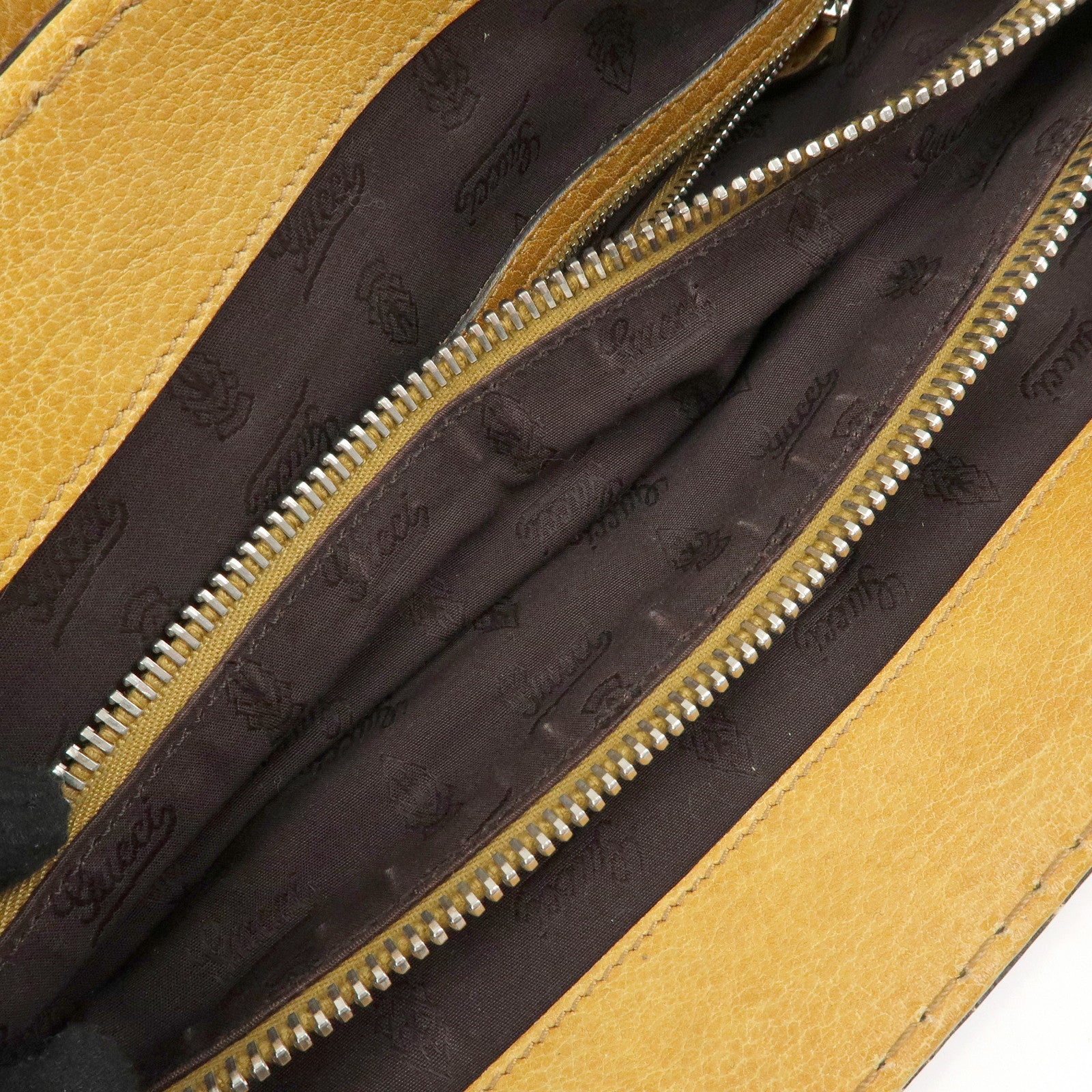 GUCCI Bamboo Bar Guccissima Leather Tote Bag Mustard 232947