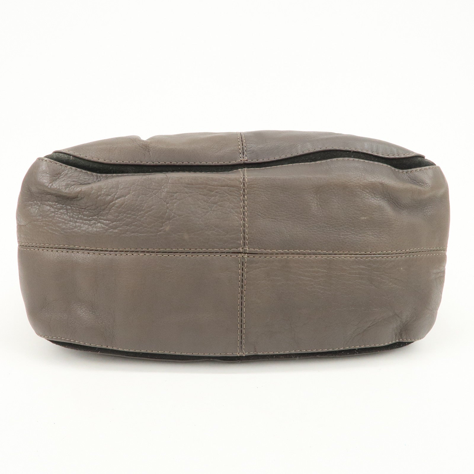 Chloe See by Chloe Leather Shoulder Bag Hand Bag Ribbon Brown