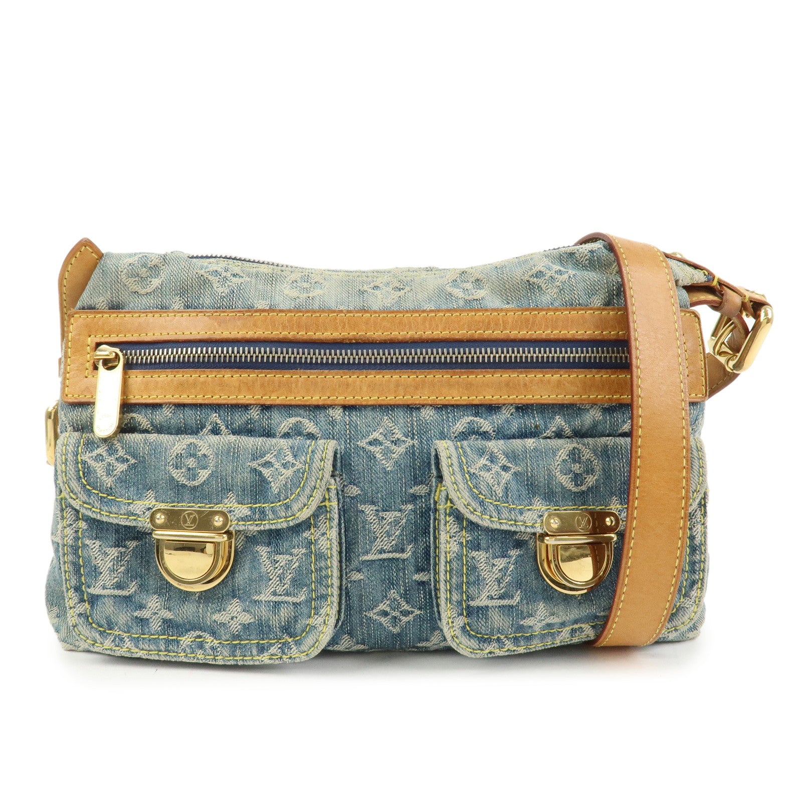 Louis Vuitton Monogram Denim Baggy PM 2Way Bag Shoulder Bag M95049