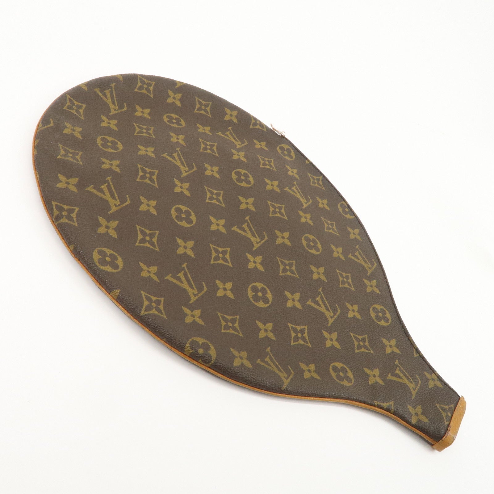 Louis Vuitton Monogram Canvas Leather Racket Case Brown Used