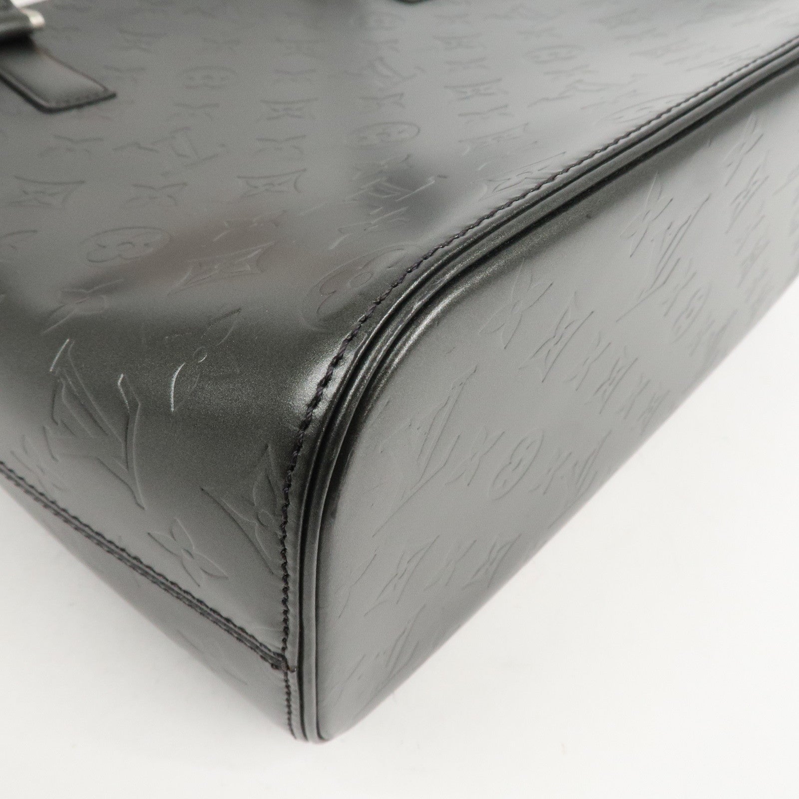 Louis Vuitton Monogram Matte Stockton Tote Bag Shoulder Bag Noir M55112