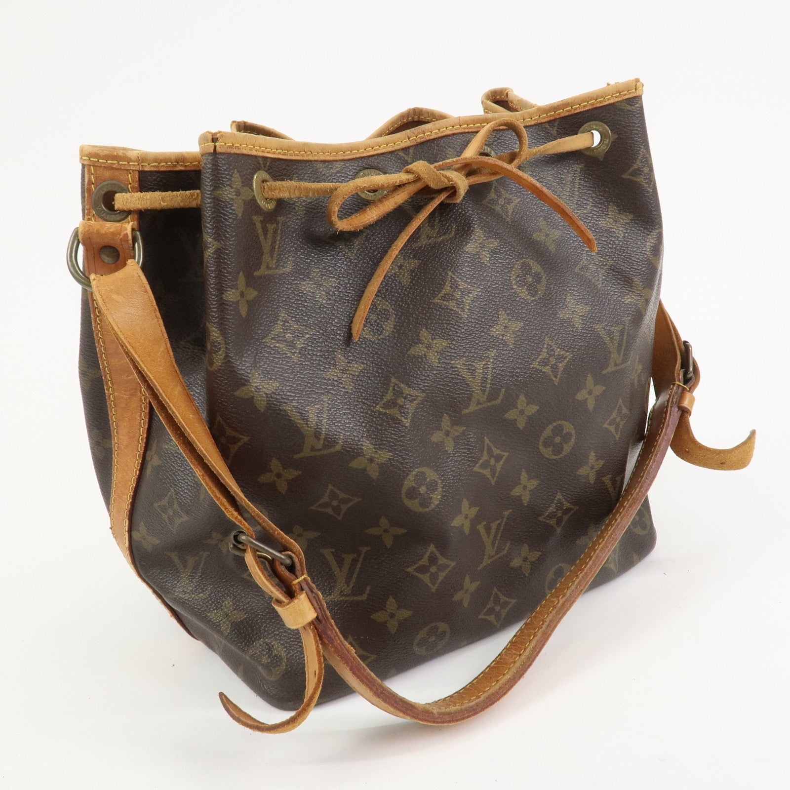 Louis Vuitton Monogram Petit Noe Shoulder Bag Brown M42226