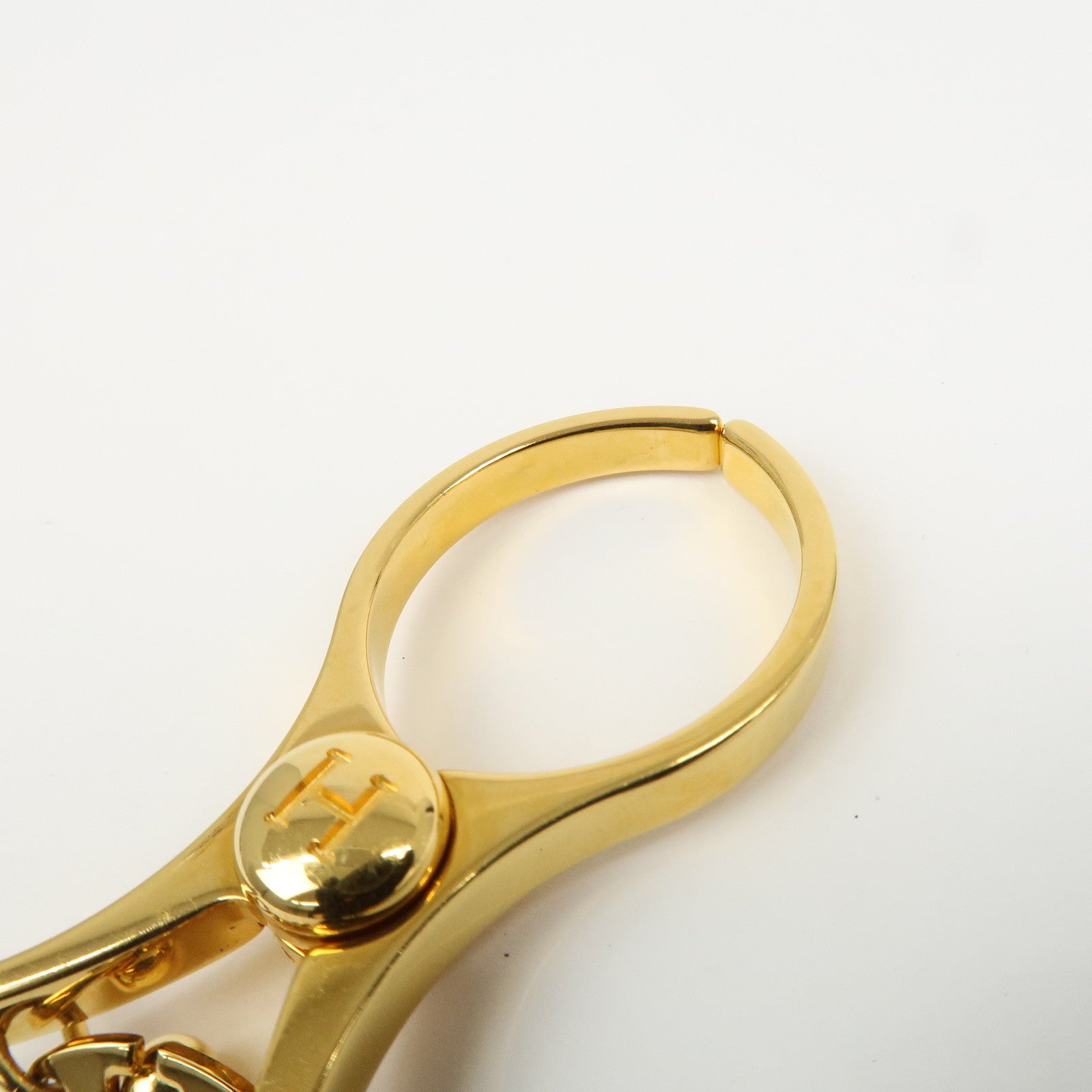 HERMES Filou Metal Glove Clip Glove Holder Gold