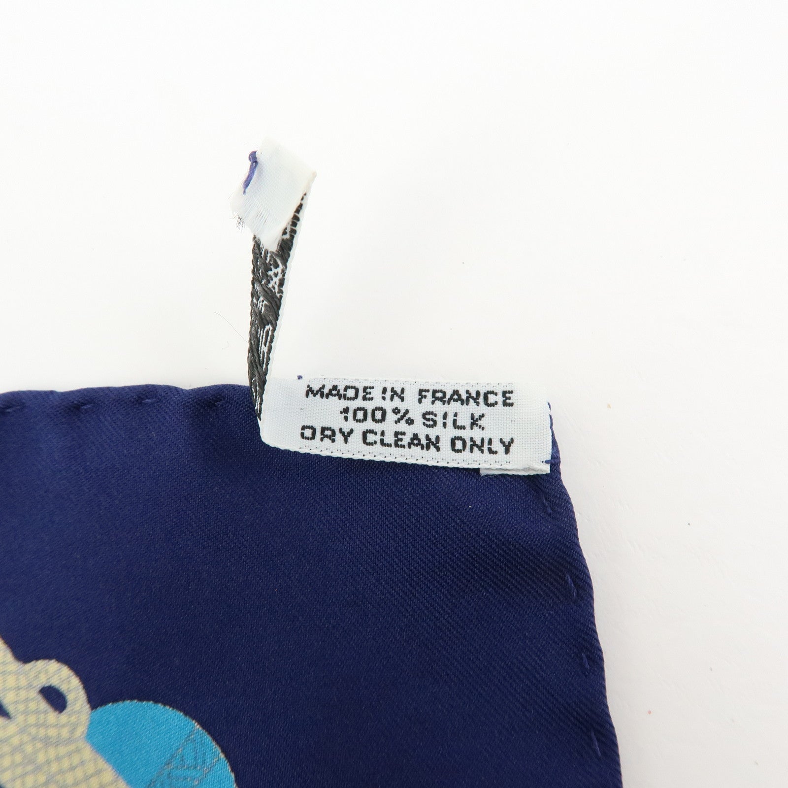 HERMES Carre 90 Silk 100% Scarf Circus Blue Gold