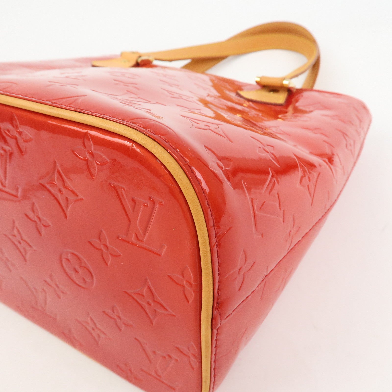 Louis Vuitton Monogram Vernis Leather Houston Hand Bag RougeＭ91092
