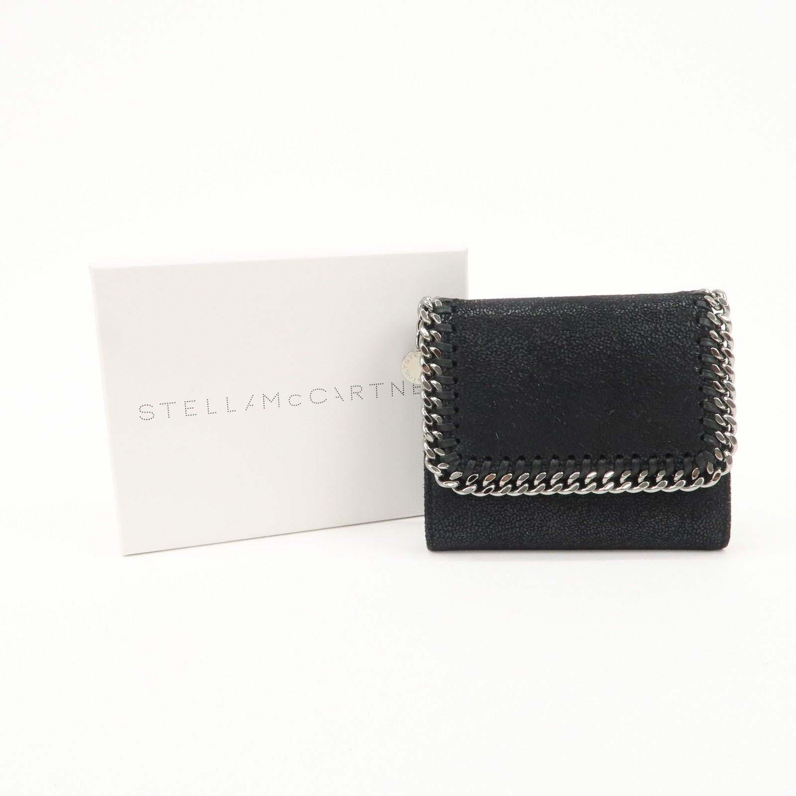 STELLA MCCARTNEY Falabella Small Flap Wallet Black