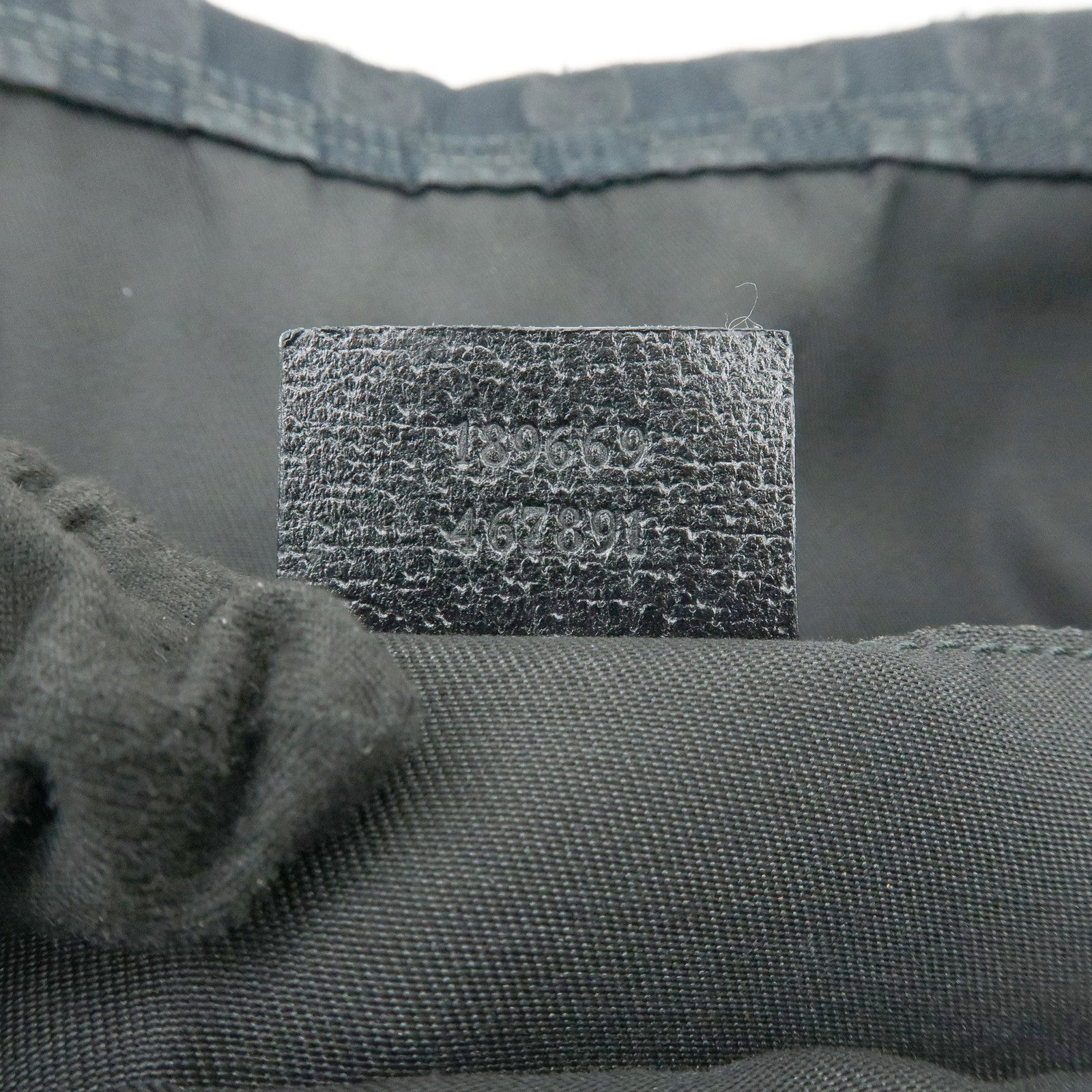 GUCCI Sherry GG Canvas Leather Tote Bag Shoulder Bag Black