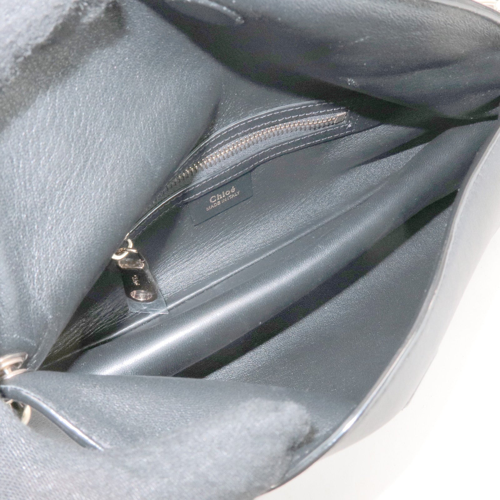 Chloe Juana Leather Chain Shoulder Bag Hand Bag Black