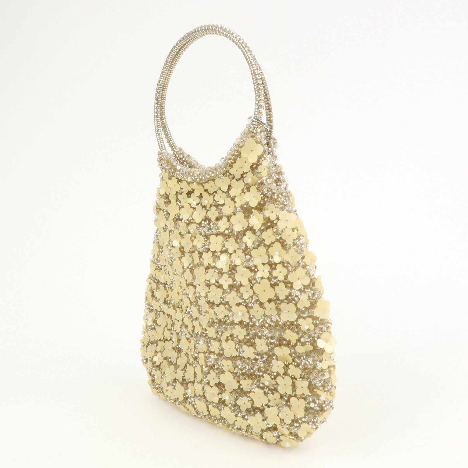 ANTEPRIMA Wire Bag PVC Hand Bag Flower Motif Yellow