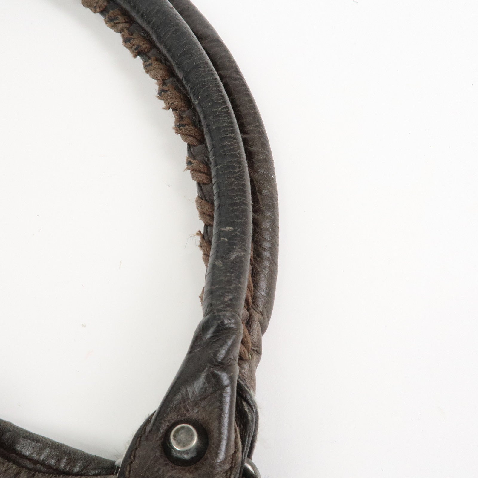 BALENCIAGA Rivacity Paper Bag Leather Tote Bag Brown 236084