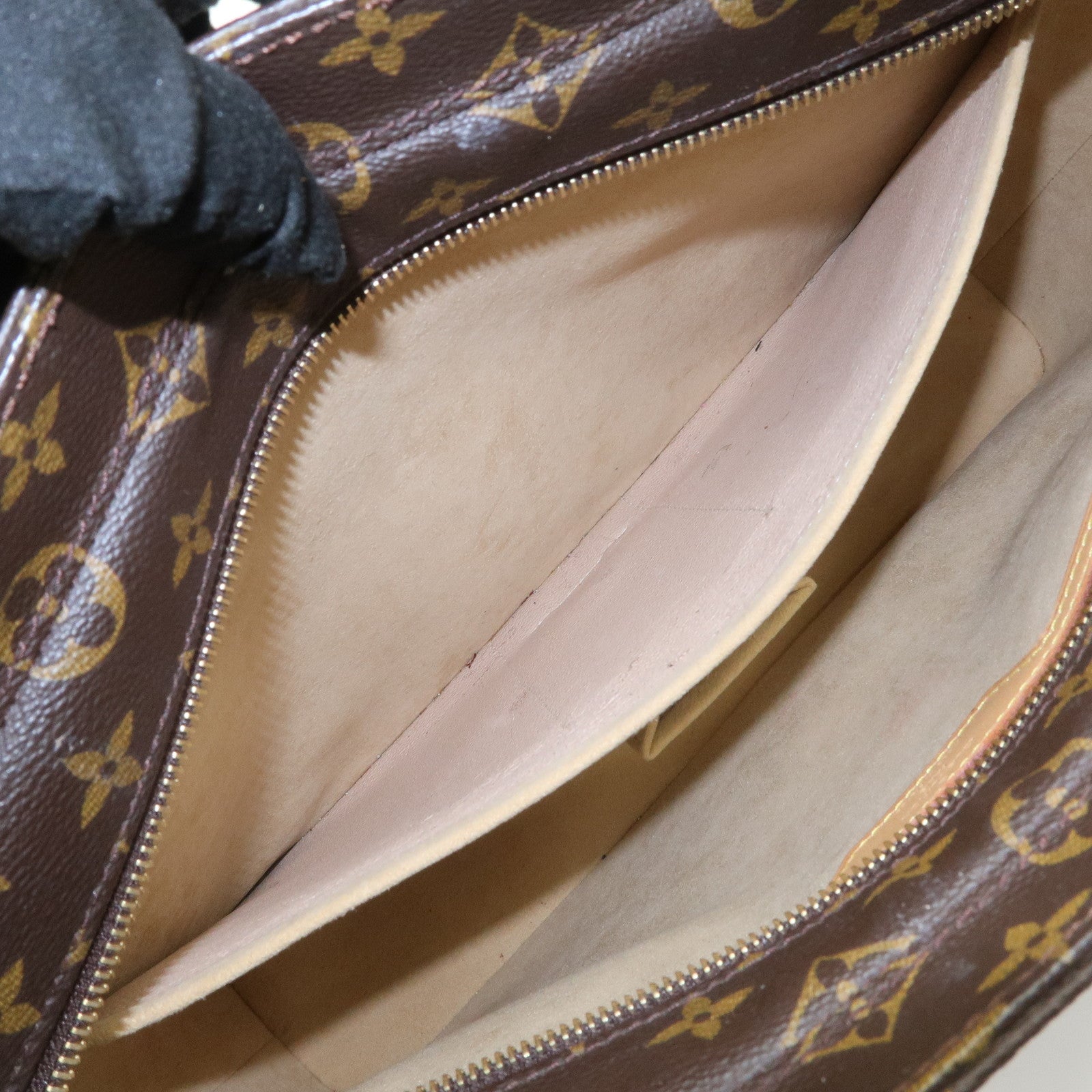 Louis Vuitton Monogram Luco Tote Bag Hand Bag Brown M51155 Used