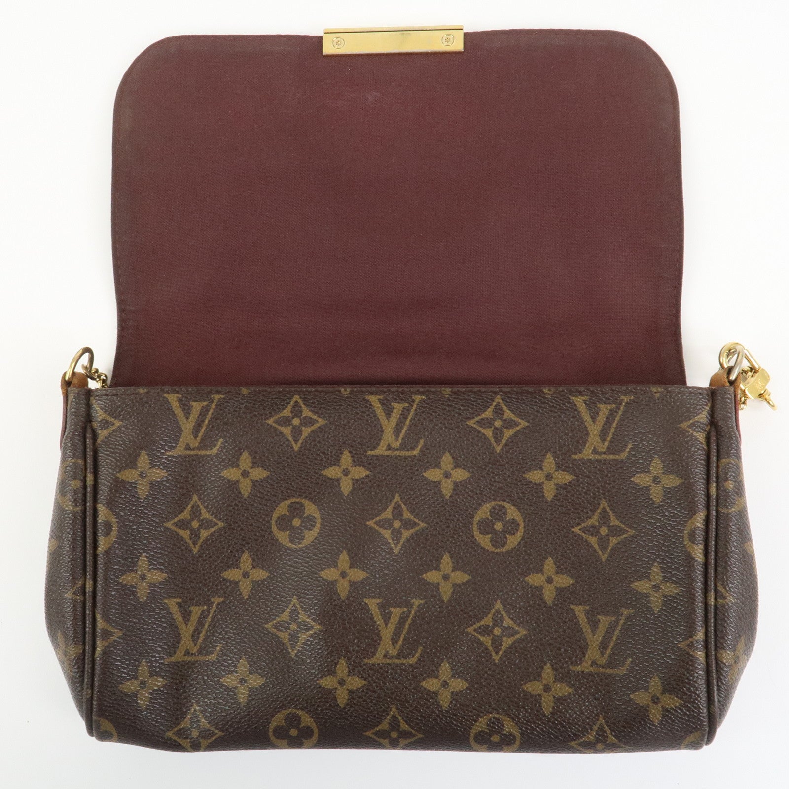 Louis Vuitton Monogram Favorite MM Shoulder Bag Brown M40718