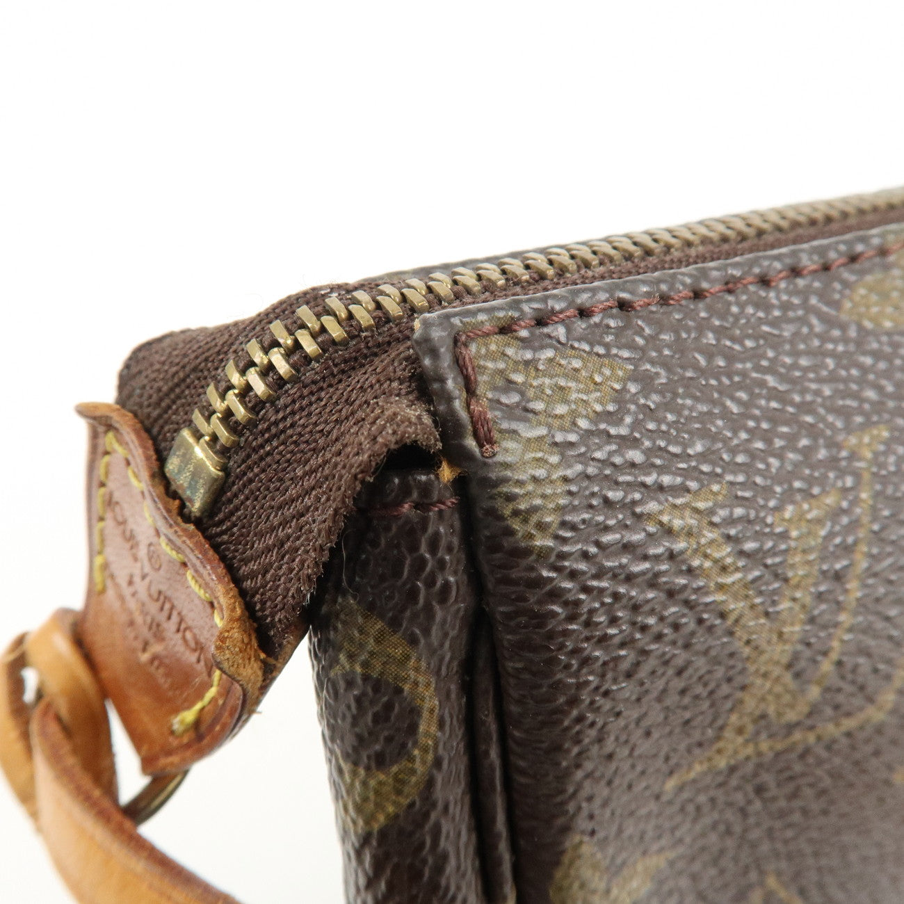 Louis Vuitton Monogram Pochette Accessoires Hand Bag Brown M51980 Used