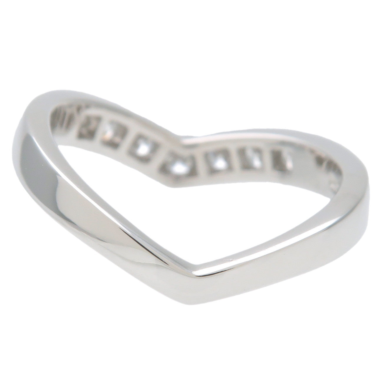 Tiffany & Co V Band Diamond Ring PT950 Platinum US6 EU51.5 HK13 Used
