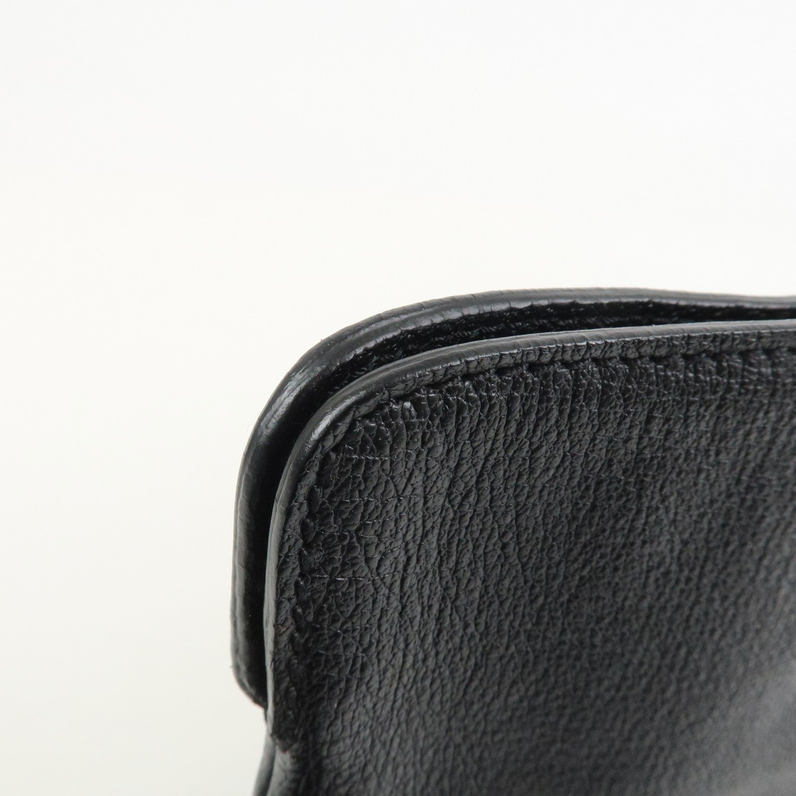 Chloe Leather Rhinestone Clutch Bag Hand Bag Black