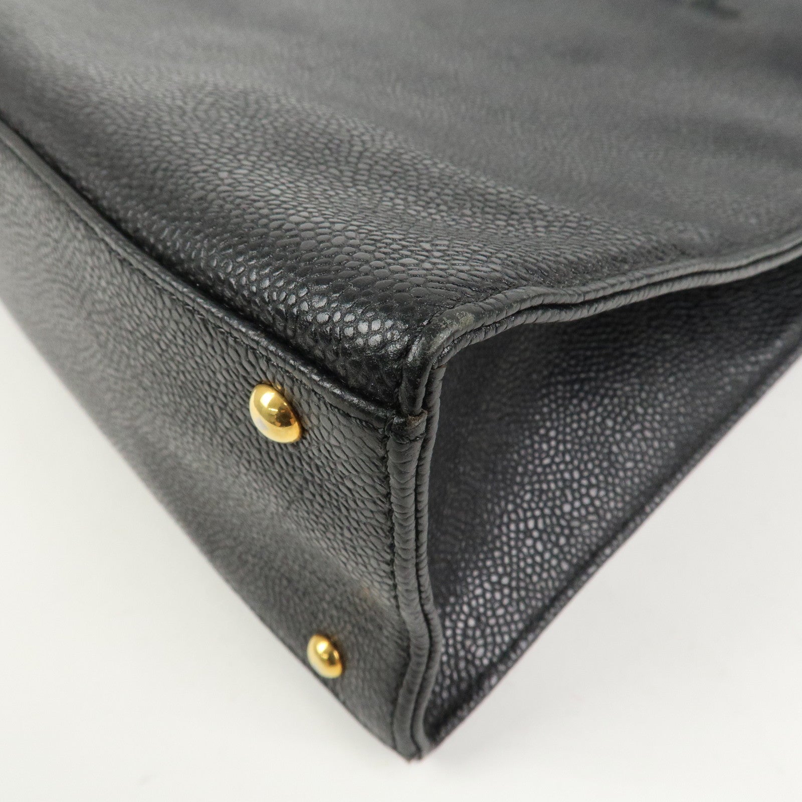 CHANEL COCO Mark Caviarskin Shoulder Bag Hand Bag Black