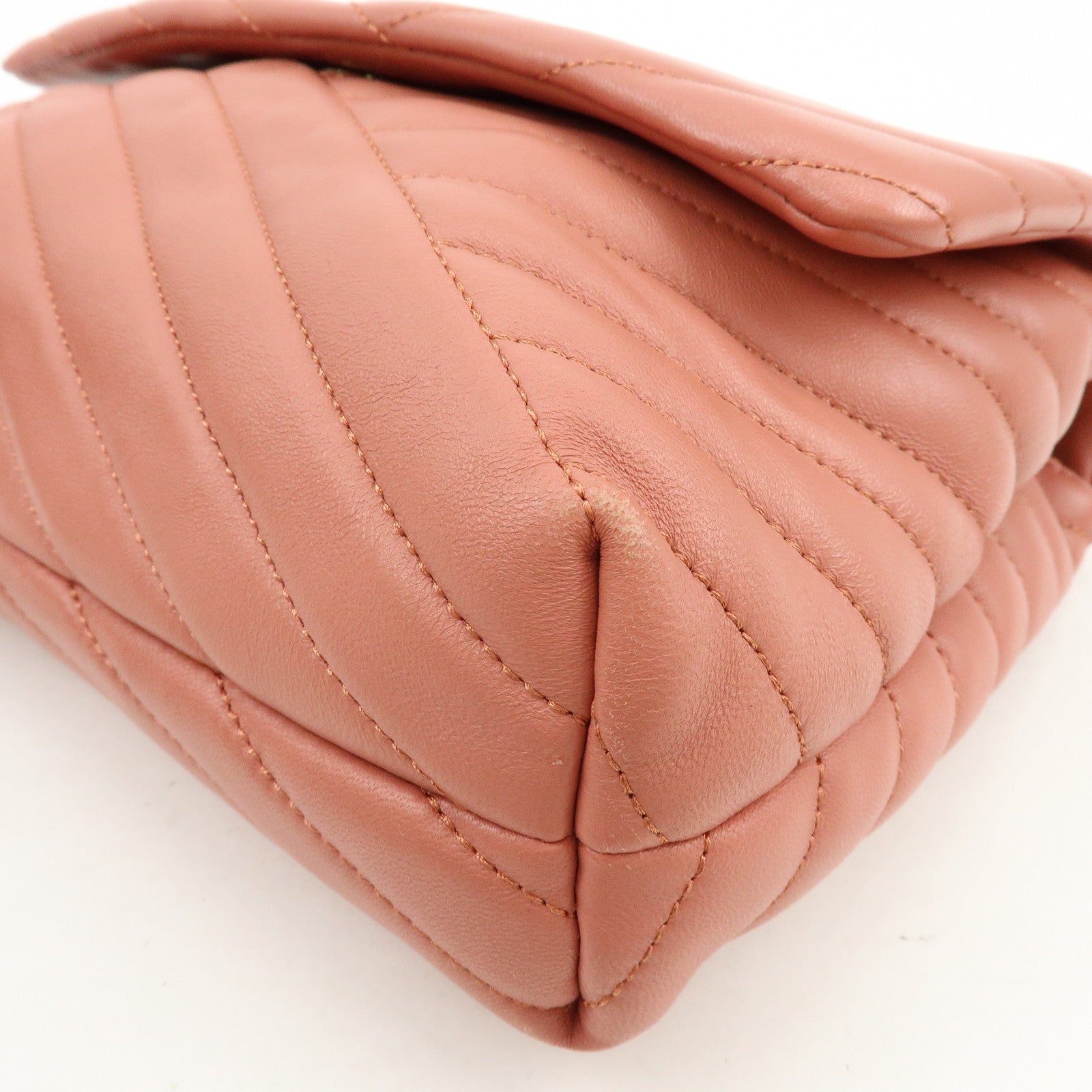 TORY BURCH Double T Kira Leather Chain Shoulder Bag Hand Bag Pink