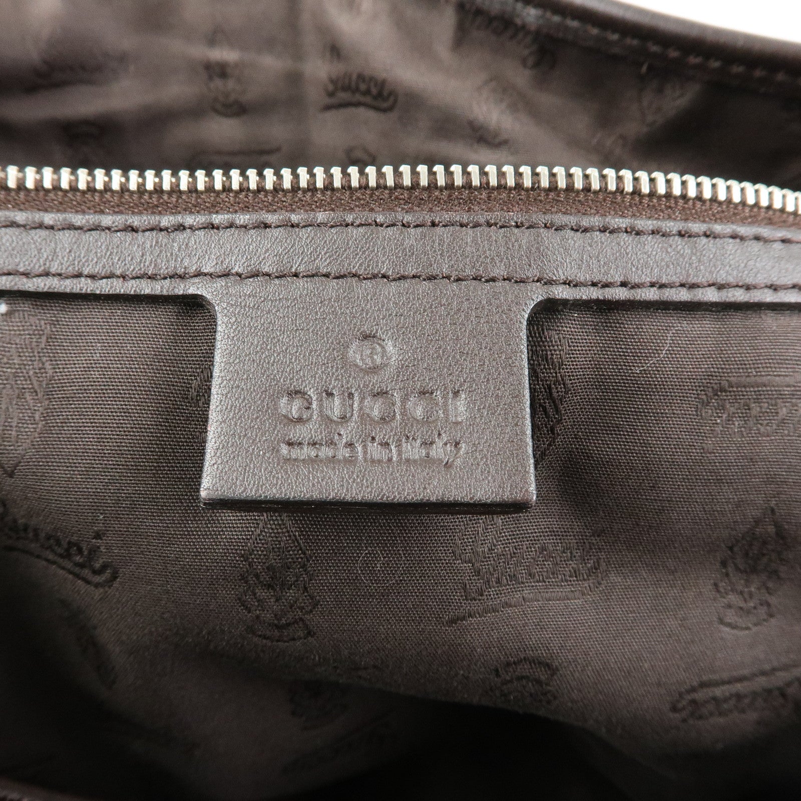 GUCCI GG Twins Guccissima Leather Tote Bag Dark Brown 232956