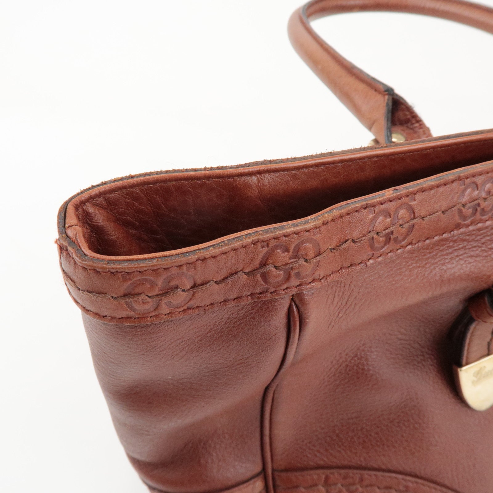 GUCCI Guccissima Leather Tote Bag Hand Bag Brown 181511