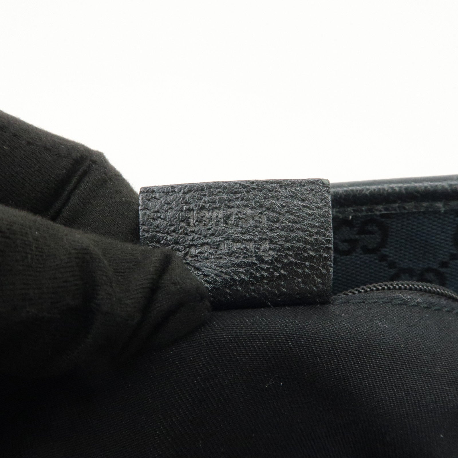 GUCCI Abbey Leather Tote Bag Hand Bag Black 130736