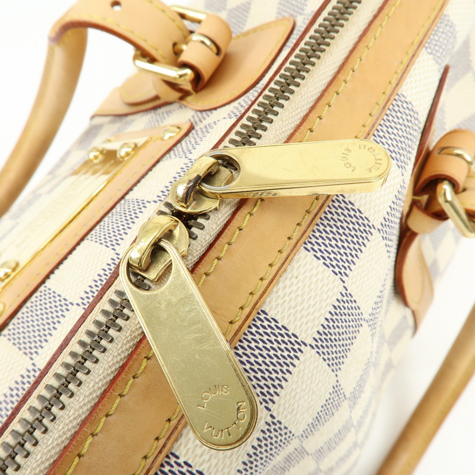 Louis Vuitton Damier Azur Leather Canvas Berkeley Hand Bag N52001