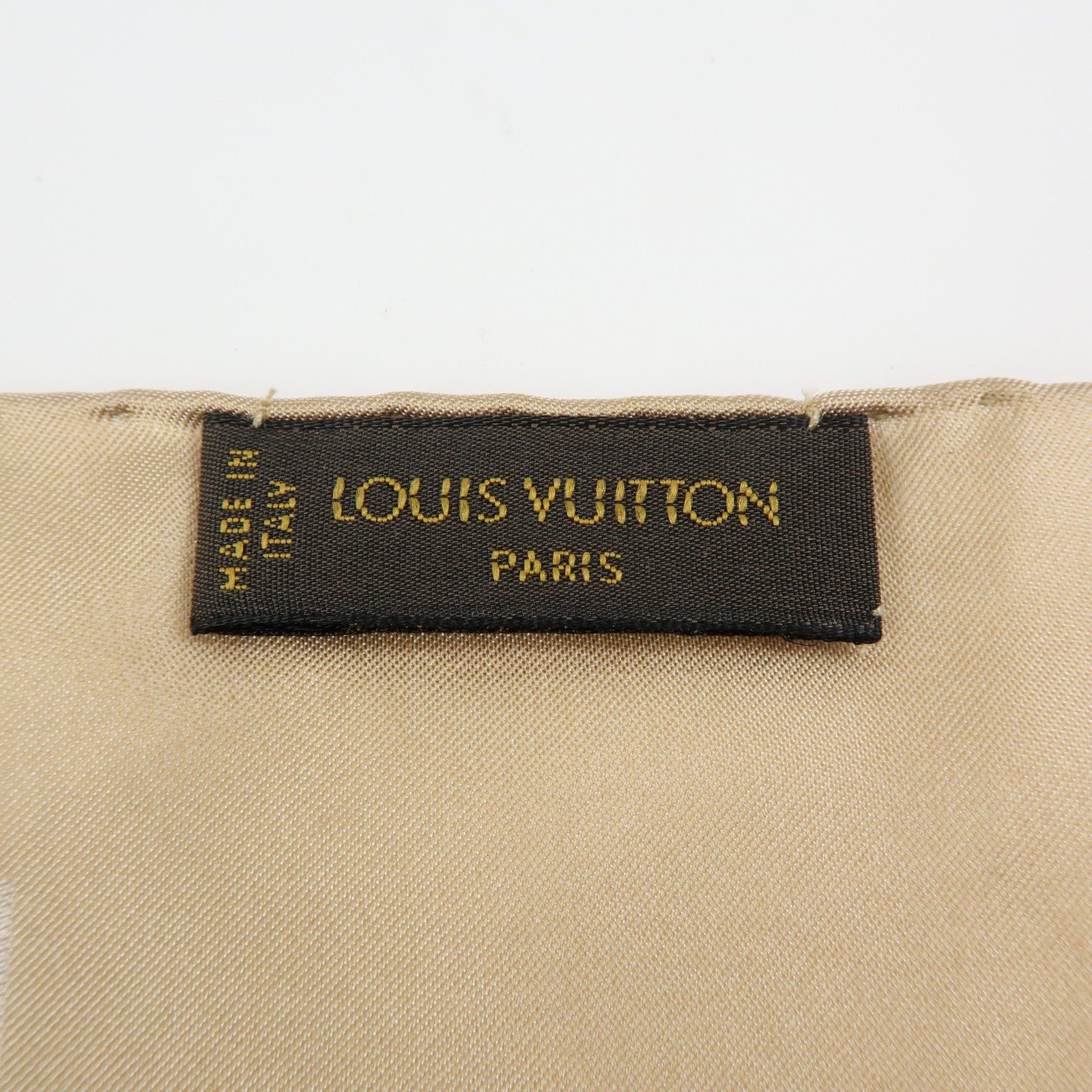 Louis Vuitton Echarpe Capri Silk 100% Scarf Beige M71051