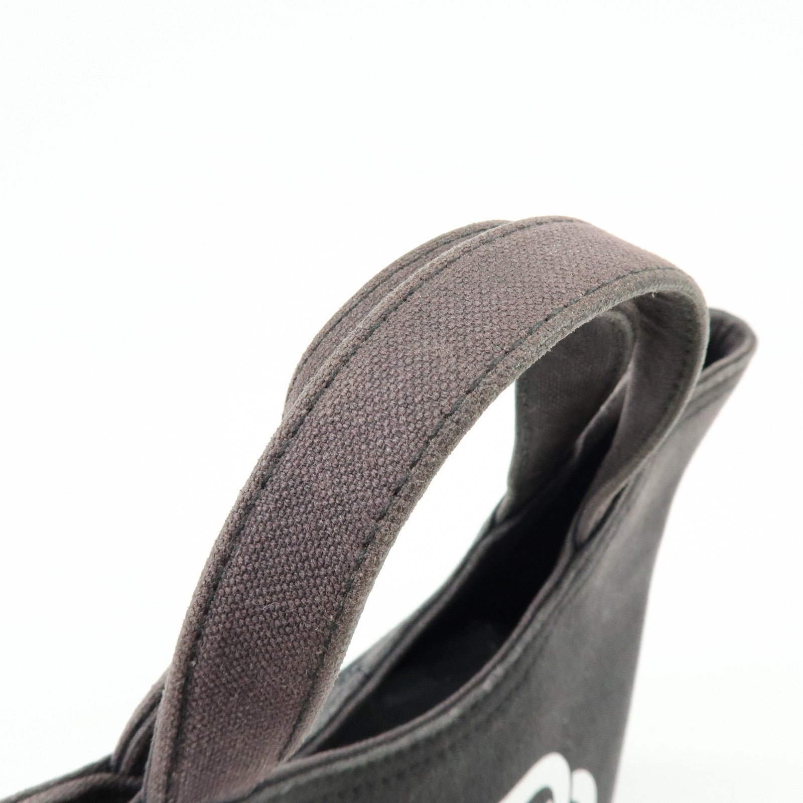 BALENCIAGA WAVE XS Canvas Hand Bag Mini Tote Bag Black 619979