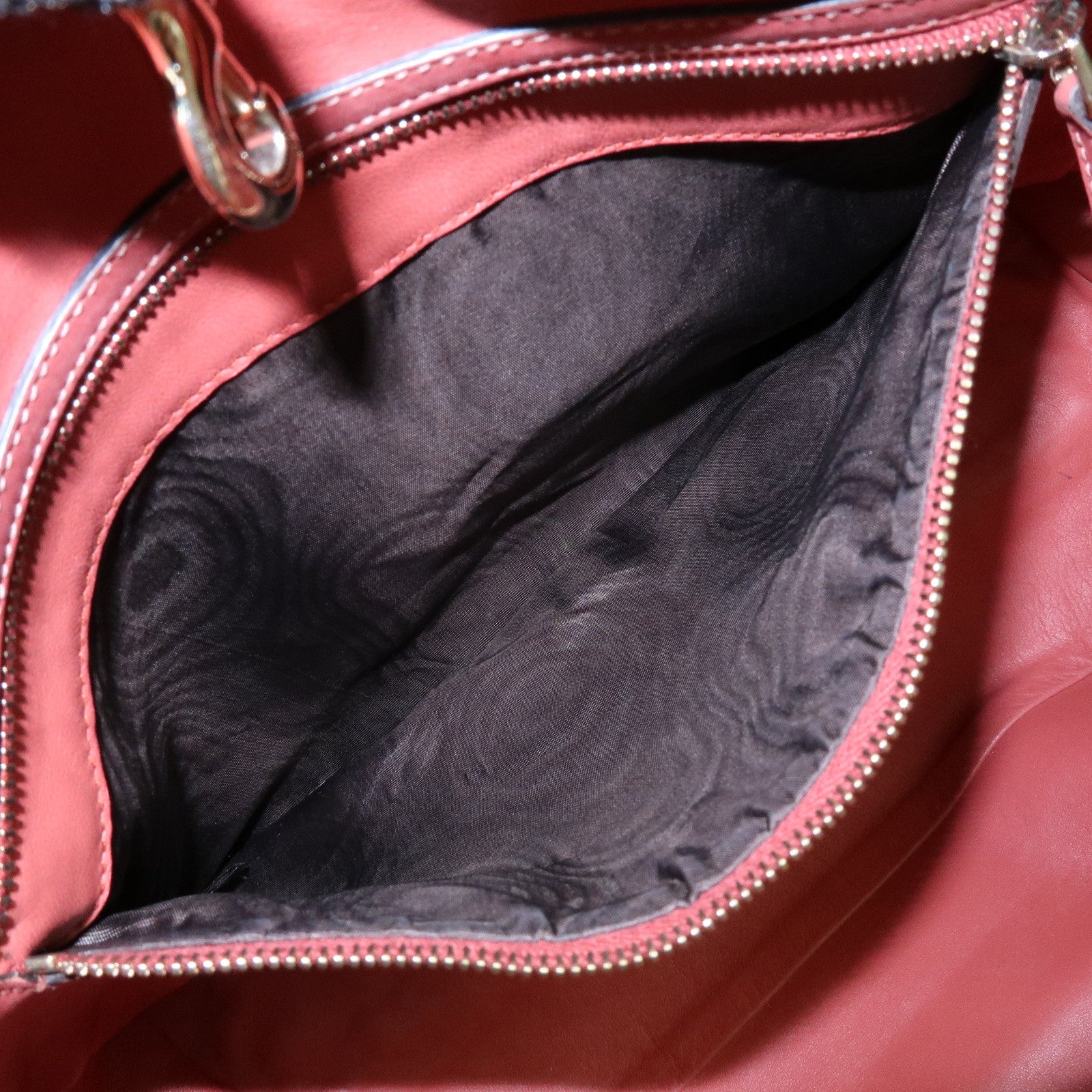 GUCCI Logo Leather Tote Bag Shoulder Bag Hand Bag Rose Pink 247209