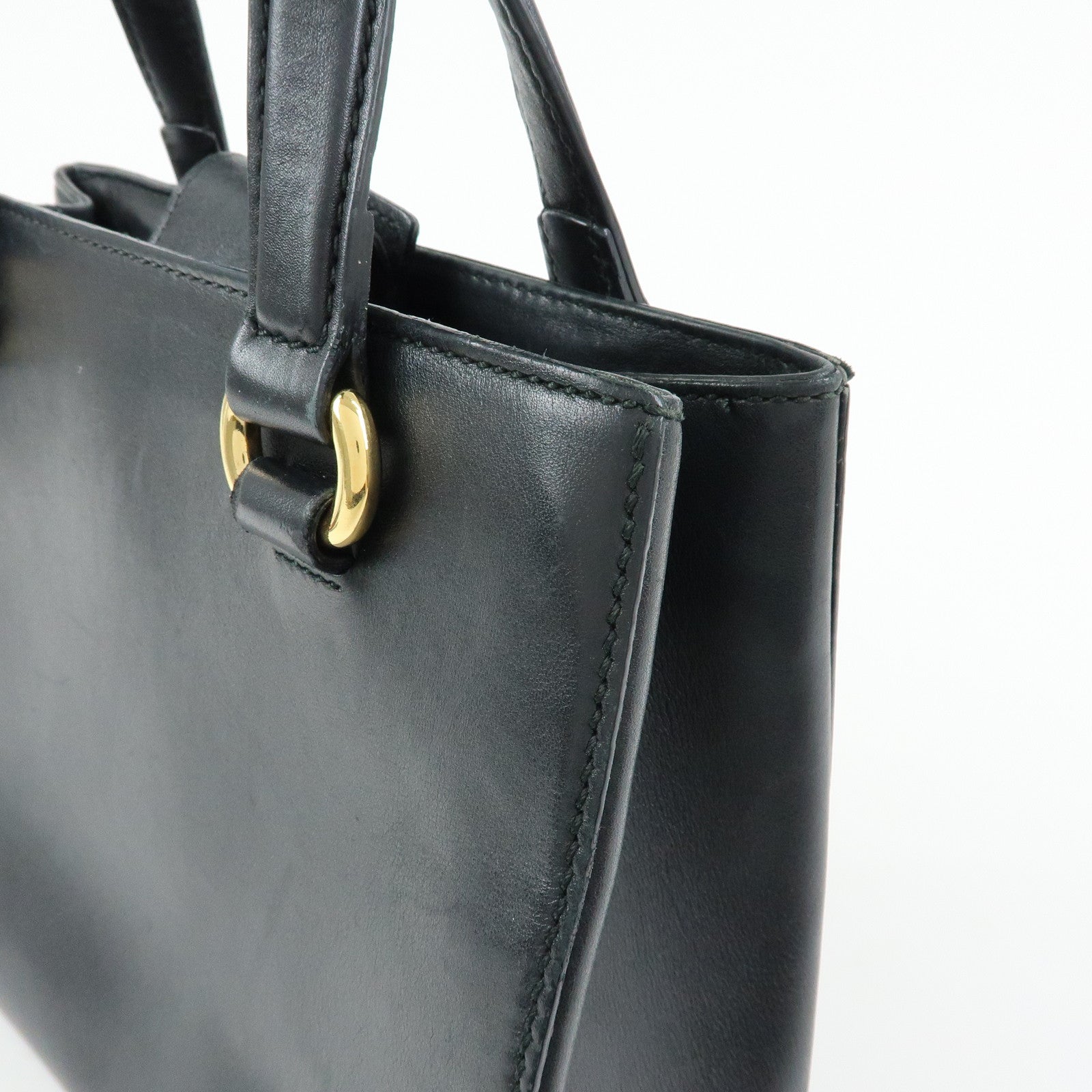 GUCCI Sylvie Sherry Canvas Leather 2Way Shoulder Bag Black 460331