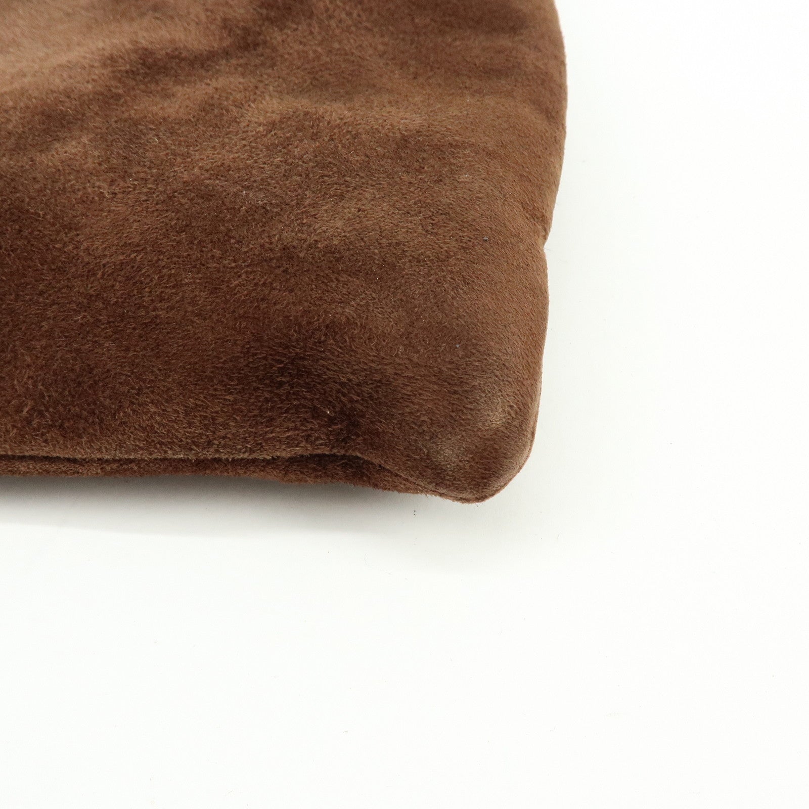 FENDI Suede Tote Bag Hand Bag Shoulder Bag Brown 26690