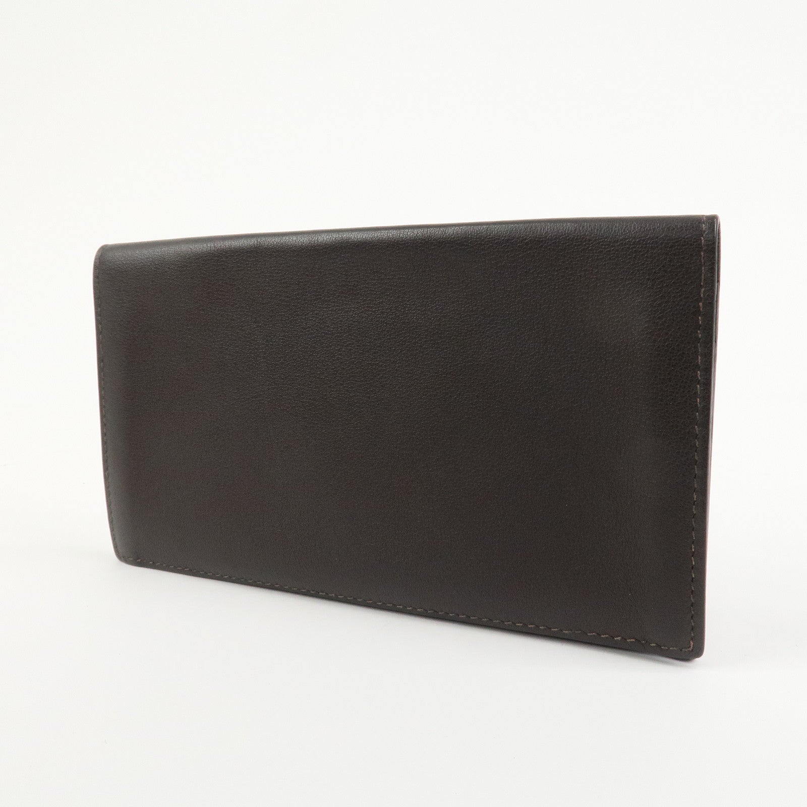 HERMES MC2 Fleming Veau Swift Long Wallet Dark Brown