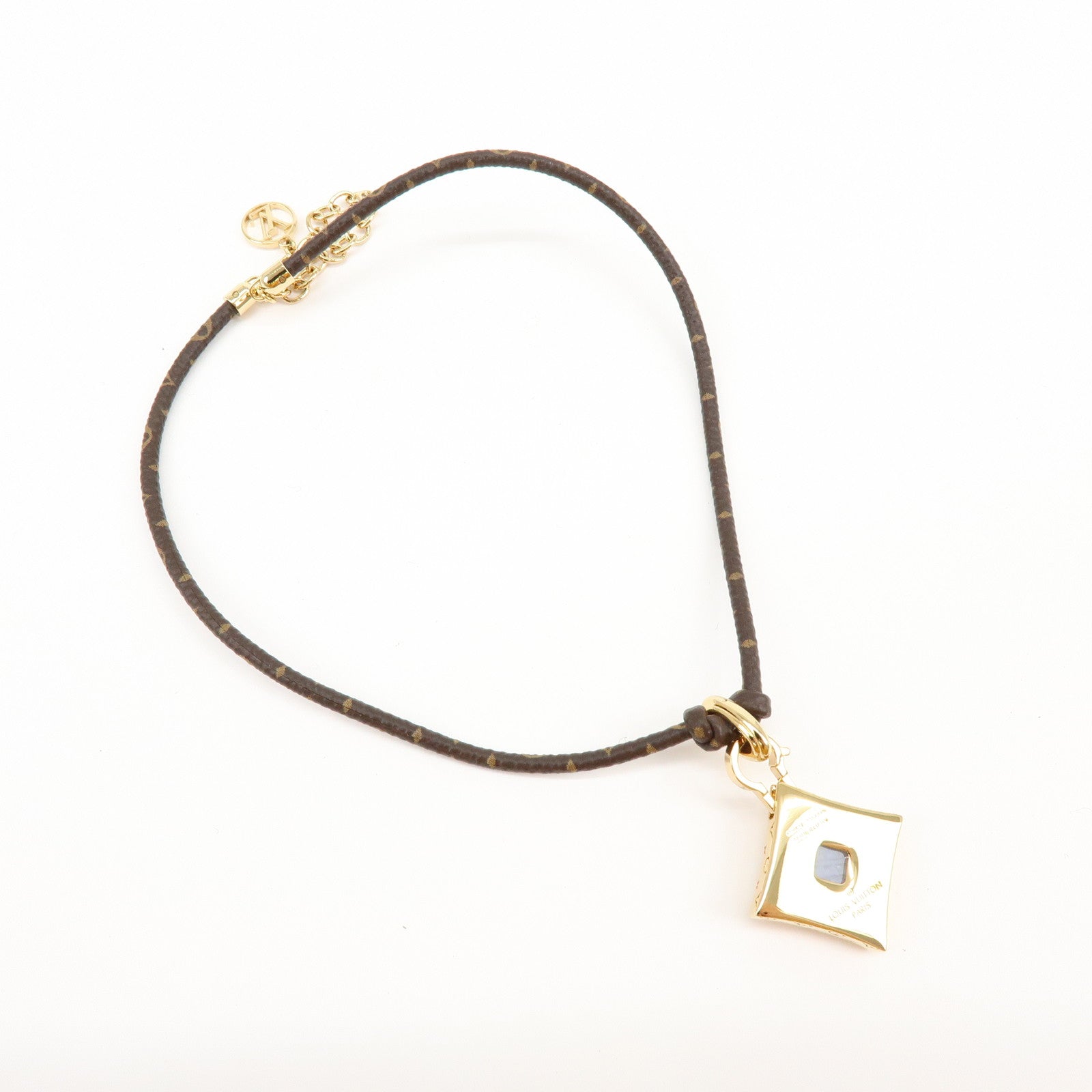 Louis Vuitton Metal Monogram Collier Cord Into Me Necklace M64875