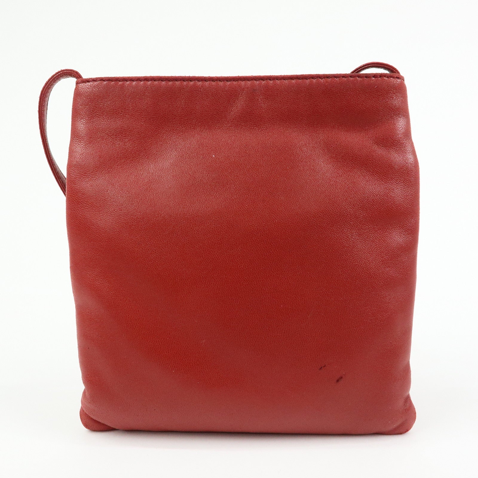 LOEWE Anagram Nappa Leather Shoulder Bag Crossbody Bag Red