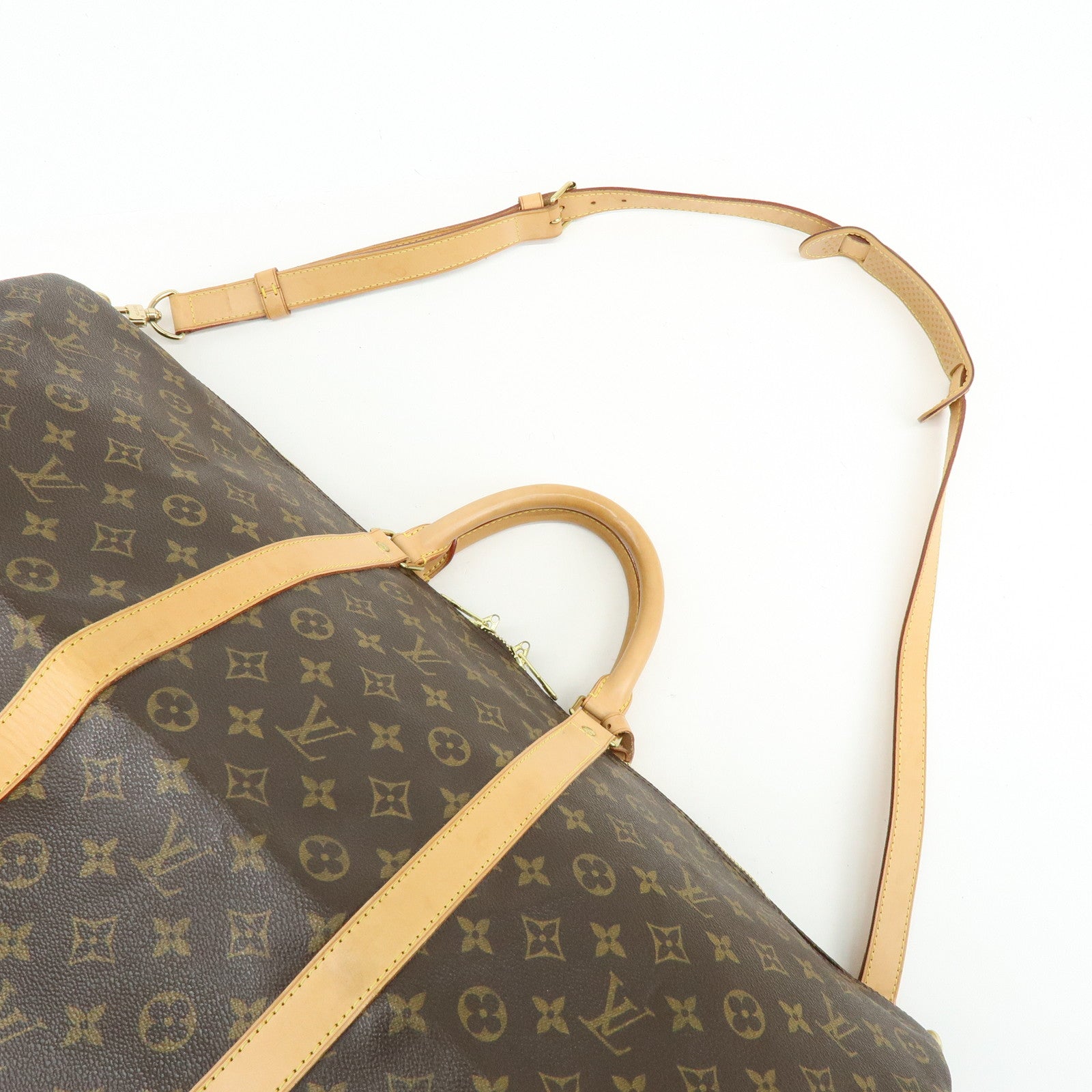 Louis Vuitton Monogram Keep All Bandouliere 60 Boston Bag M41412