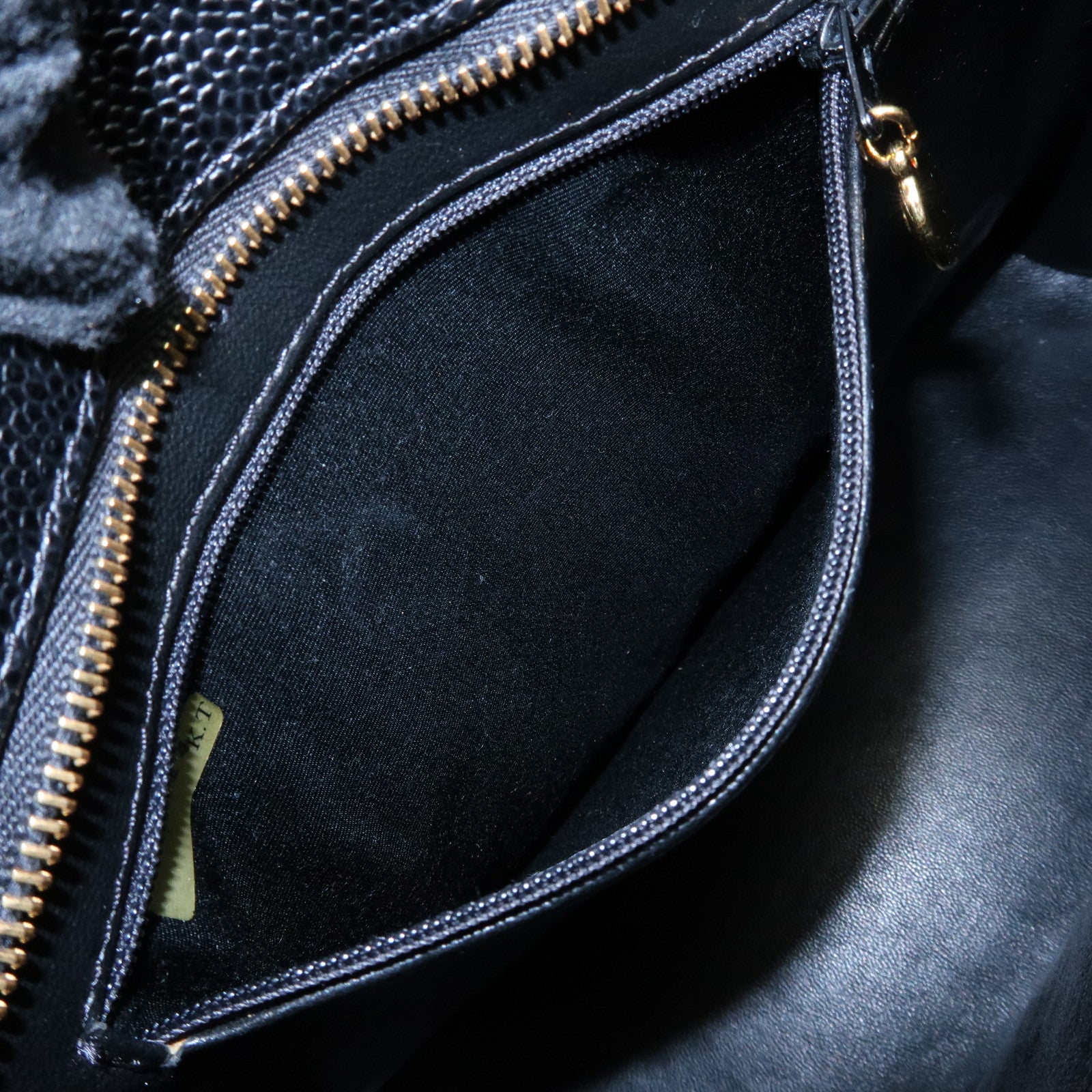 CHANEL Matelasse COCO Mark Caviarskin Medallion Tote Bag A01804