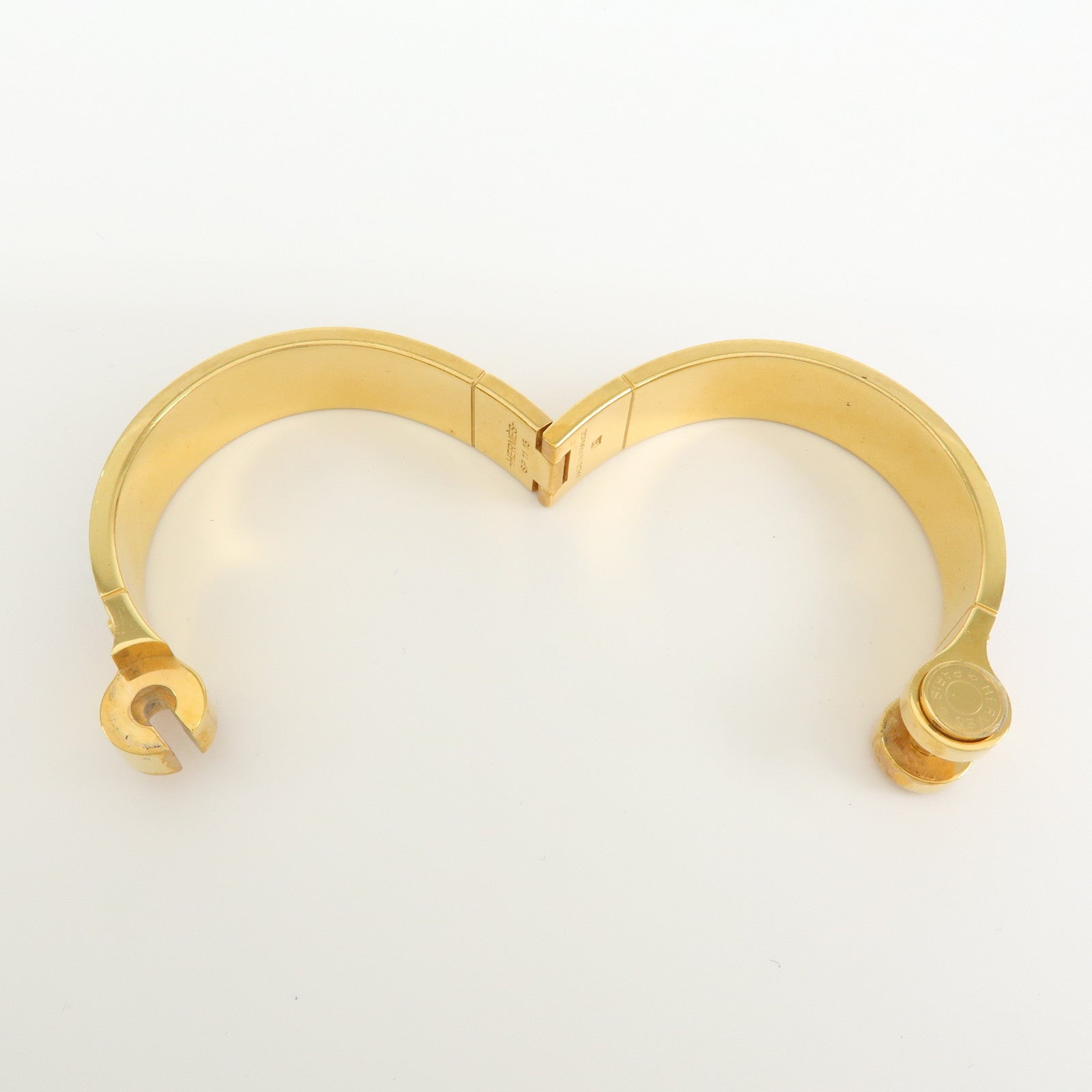 HERMES Metal Charniere Bracelet Bangle BRIDES de GALA Pink Gold