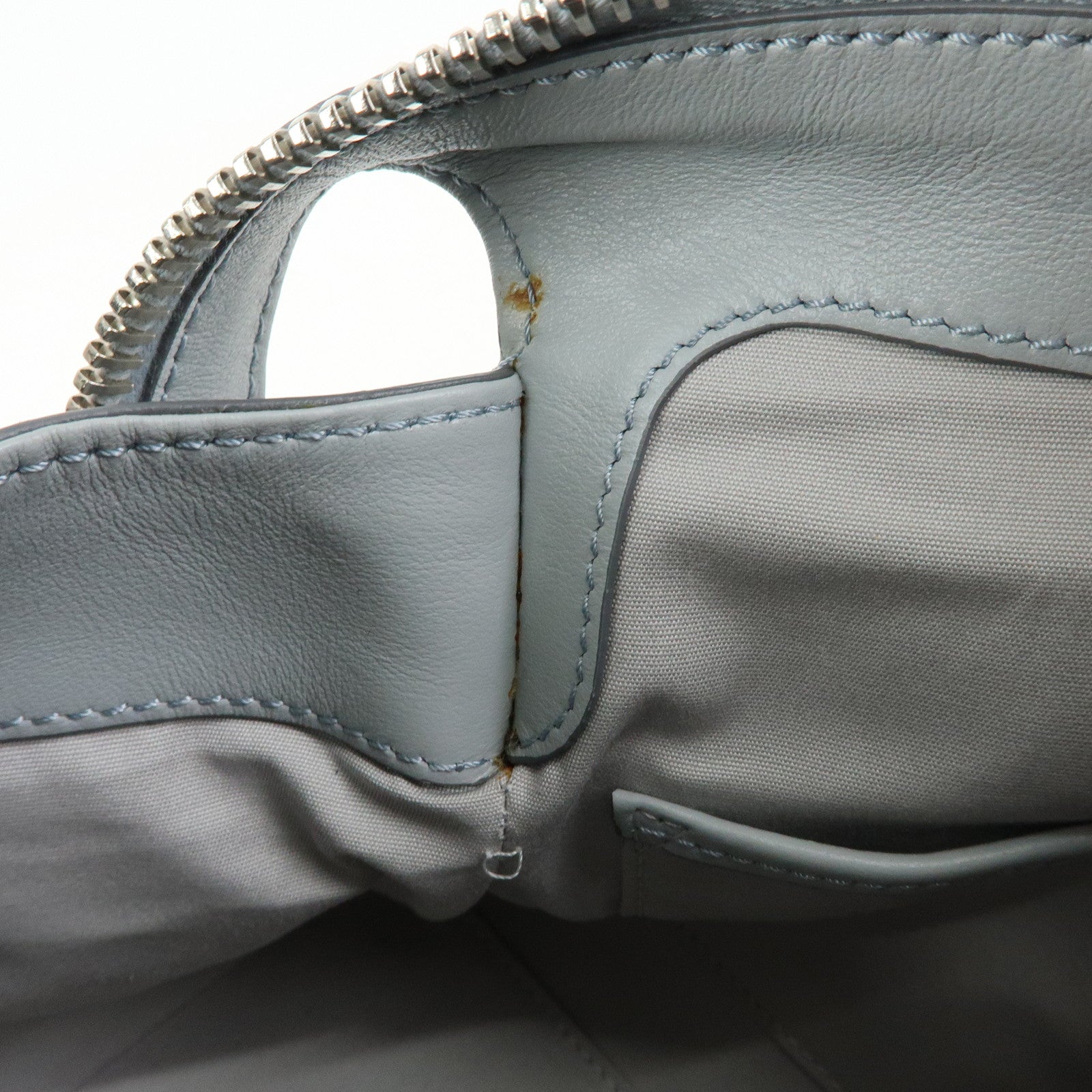 TOD'S D Styling Embossed Leather 2Way Hand Shoulder Bag Light Gray