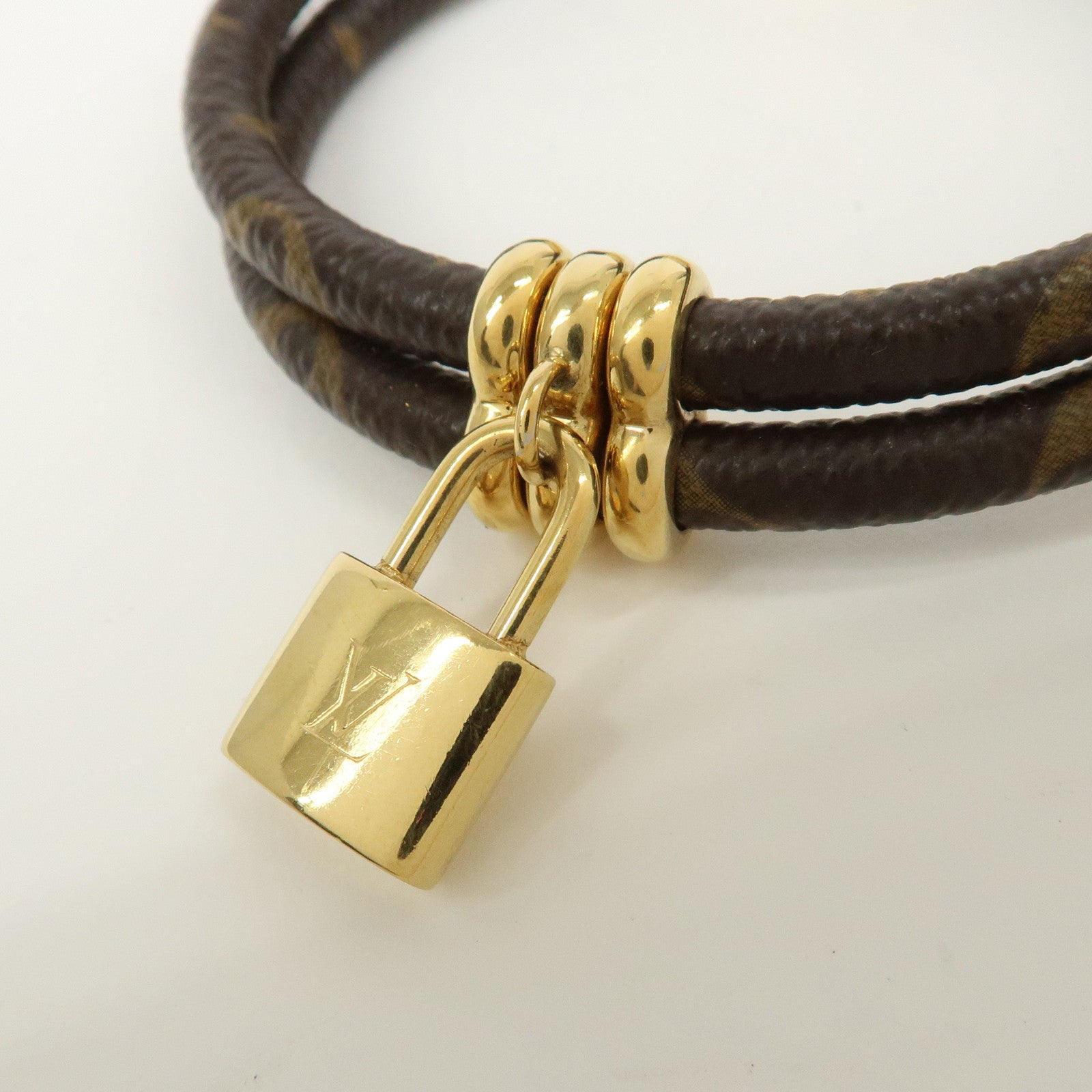 Louis Vuitton Monogram Keep It Twice Bracelet Monogram Gold M6640F
