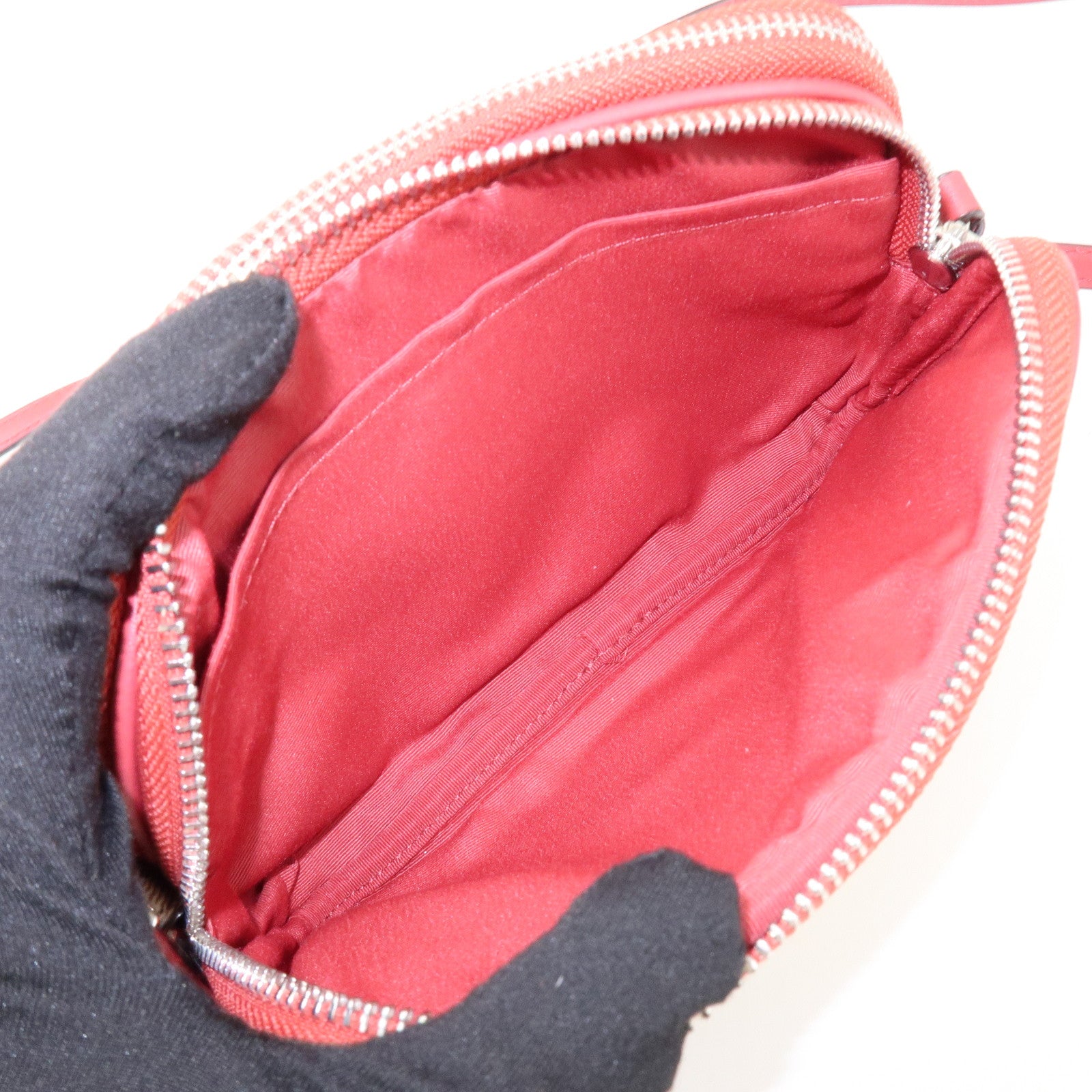 COACH Signature Pacman Collaboration Shoulder Bag Brown Red