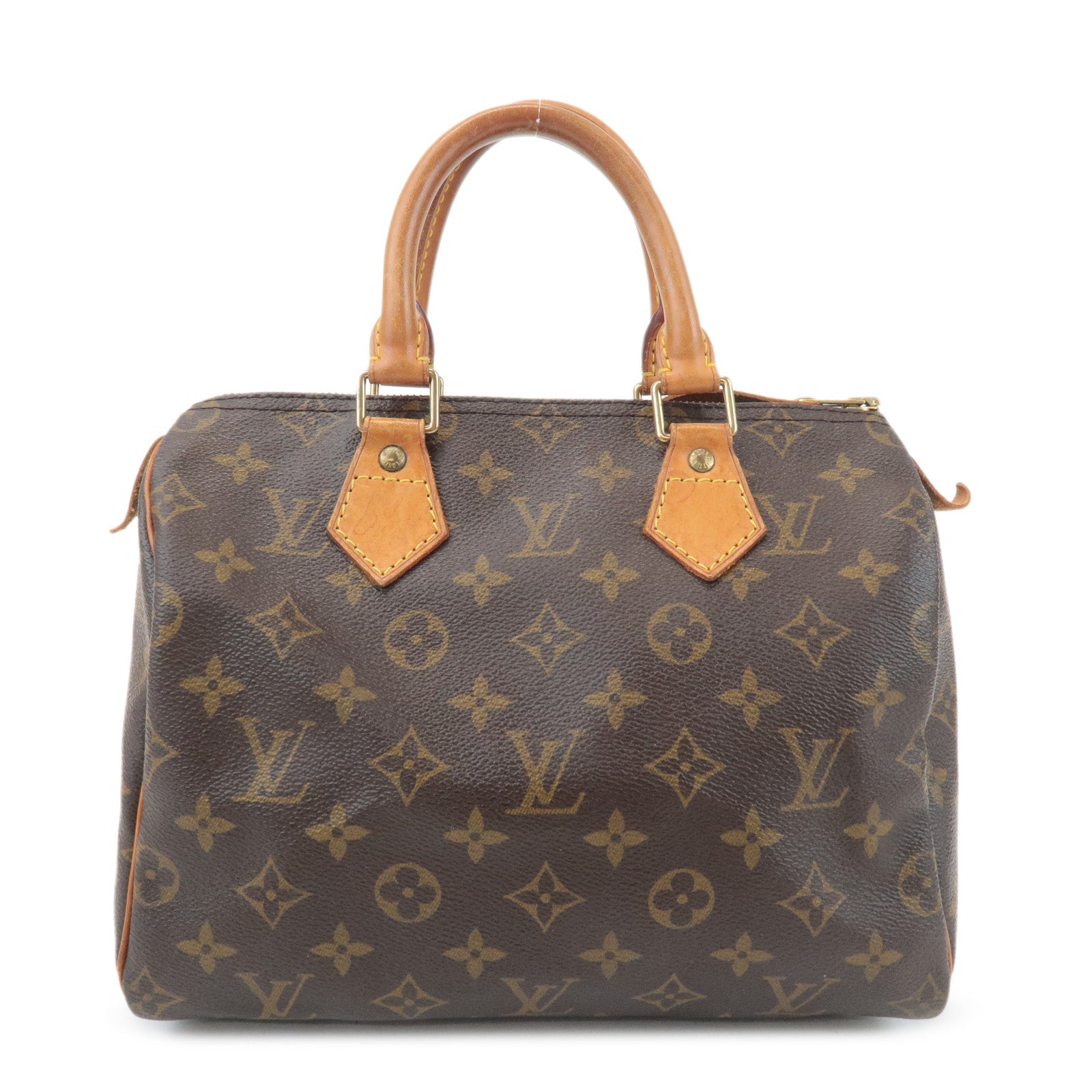 Louis Vuitton Monogram Speedy 25 Hand Bag Boston Bag Brown M41528 Used