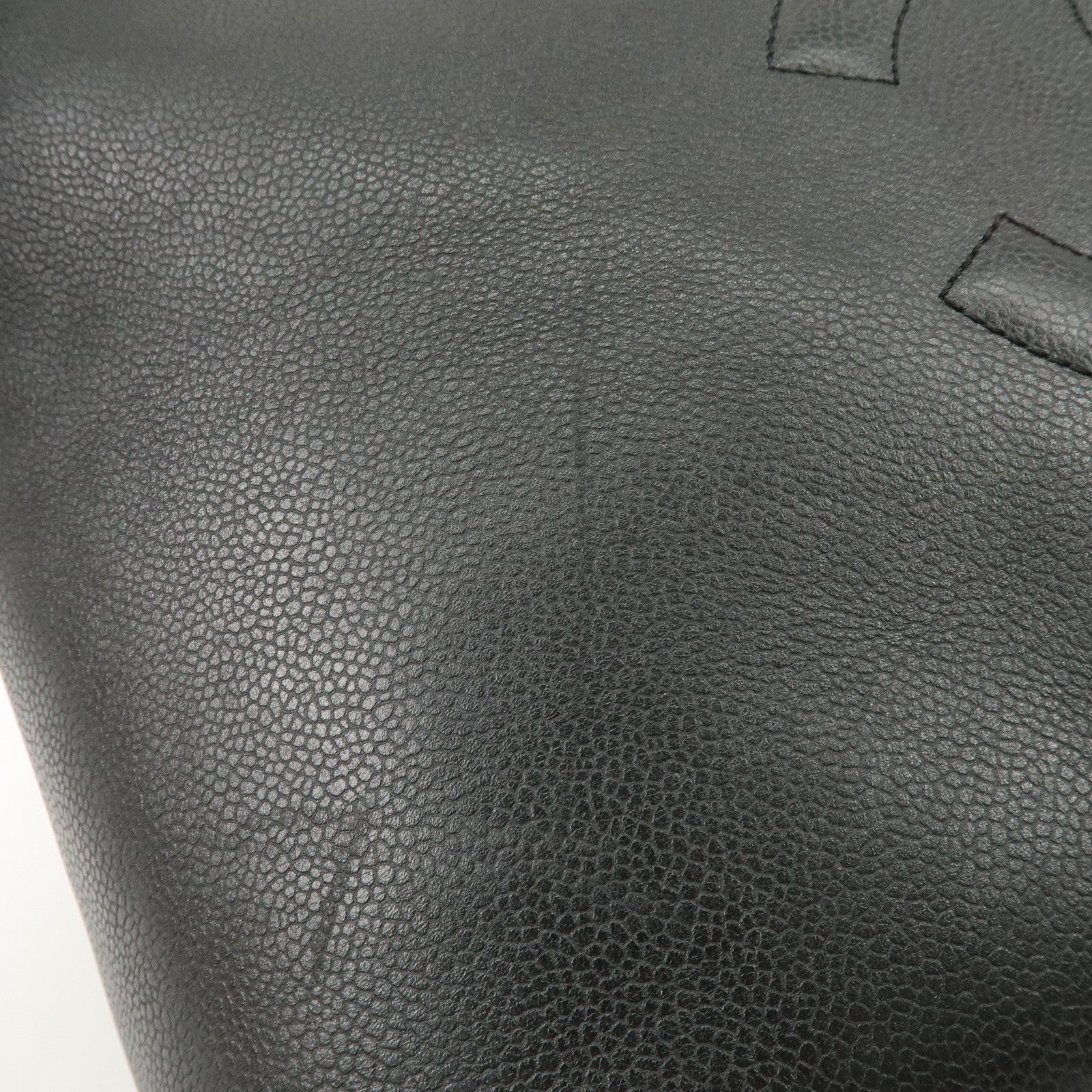 CHANEL COCO Mark COCO Ball Leather Chain Tote Bag Black A03578