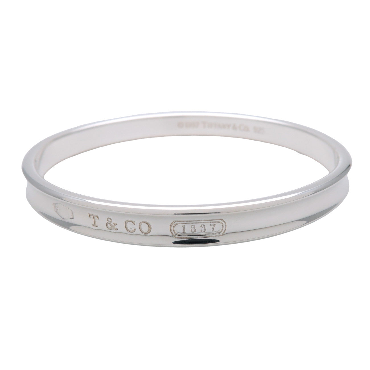 Tiffany & Co 1837 Narrow Bangle Bracelet SV925 Silver
