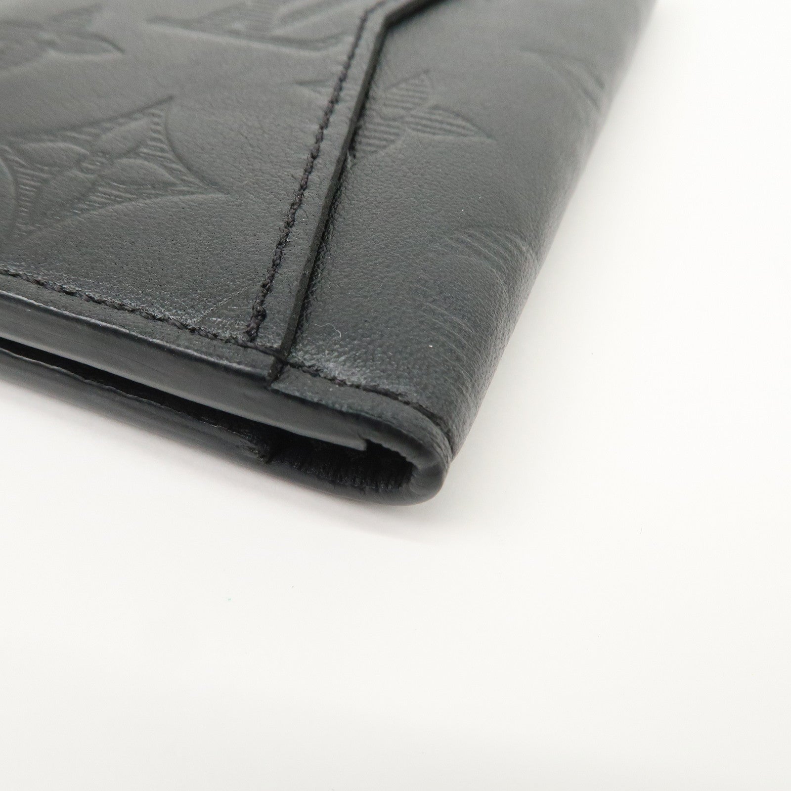 Louis Vuitton Monogram Shadow Leather Card Case Organizer Noir M62899