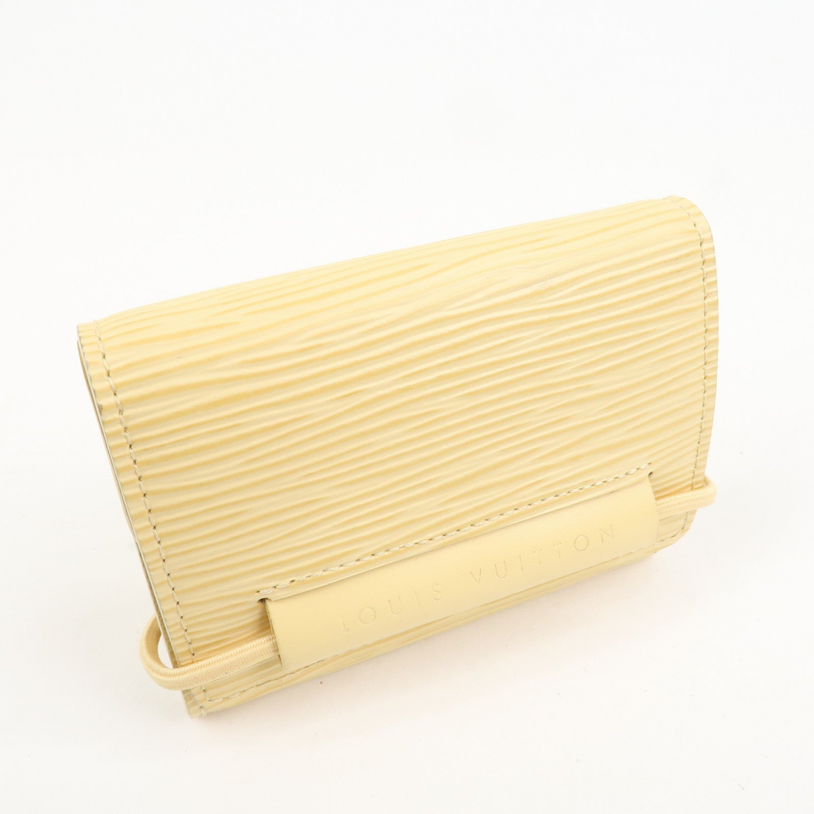 Louis Vuitton Epi Portefeuille Elastic Coin Purse Vanilla M6346A