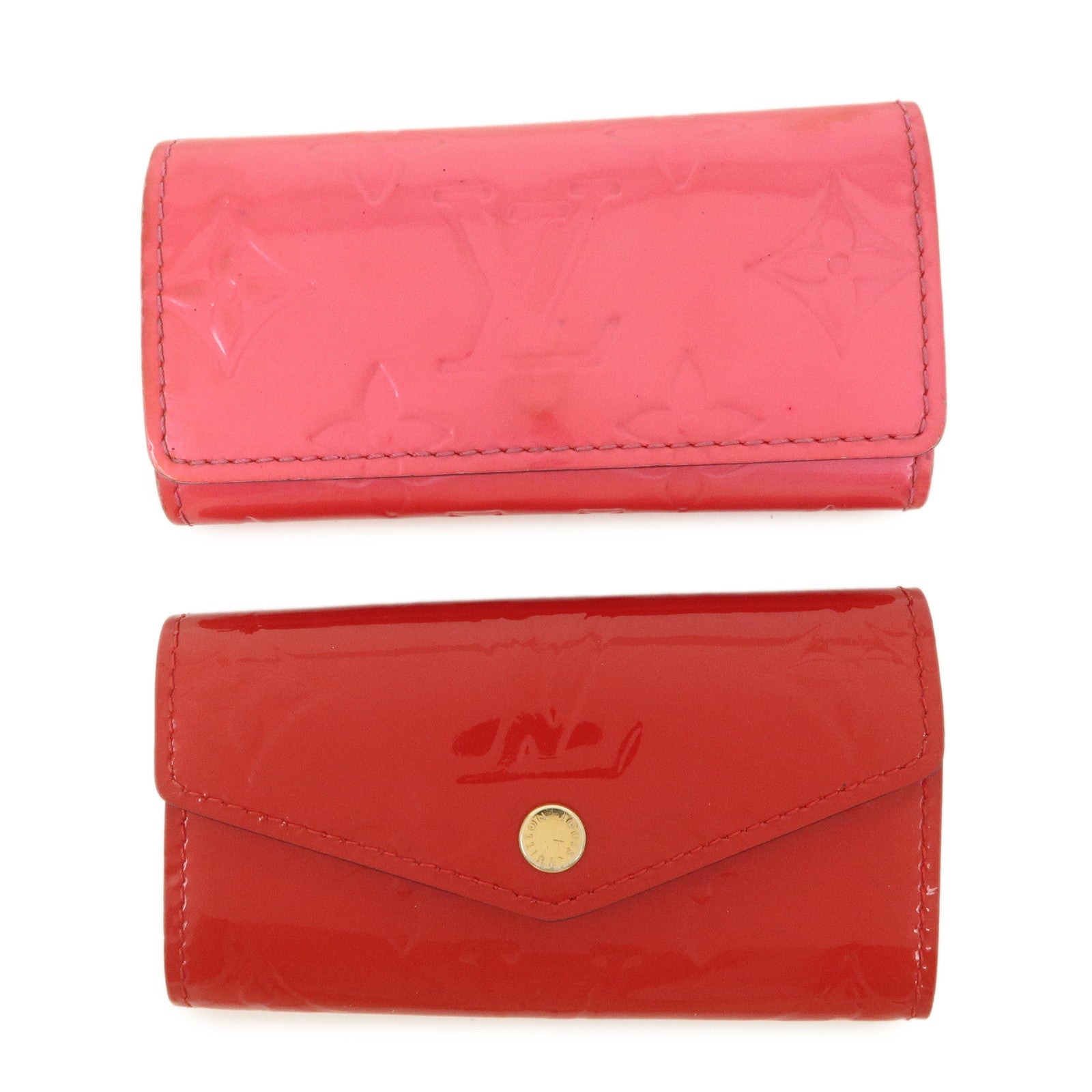 Louis Vuitton Vernis Set of 2 Multicles 4 Key Case M91976 M91252 Used