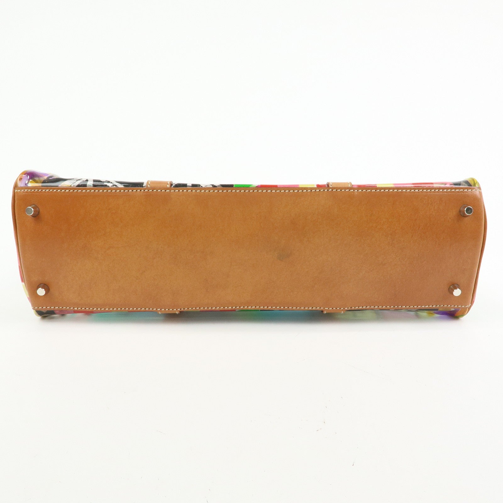 PRADA Venetian Print PVC Leather Tote Bag Clear Multicolor BR2515