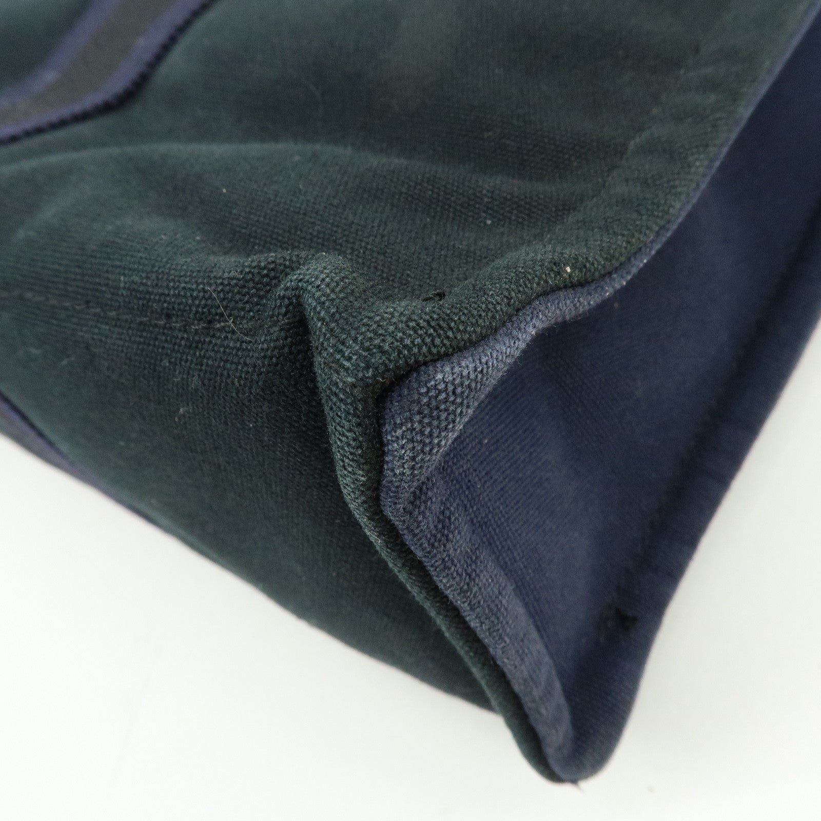 HERMES Fourre Tout MM Canvas Tote Bag Hand Bag Navy Black
