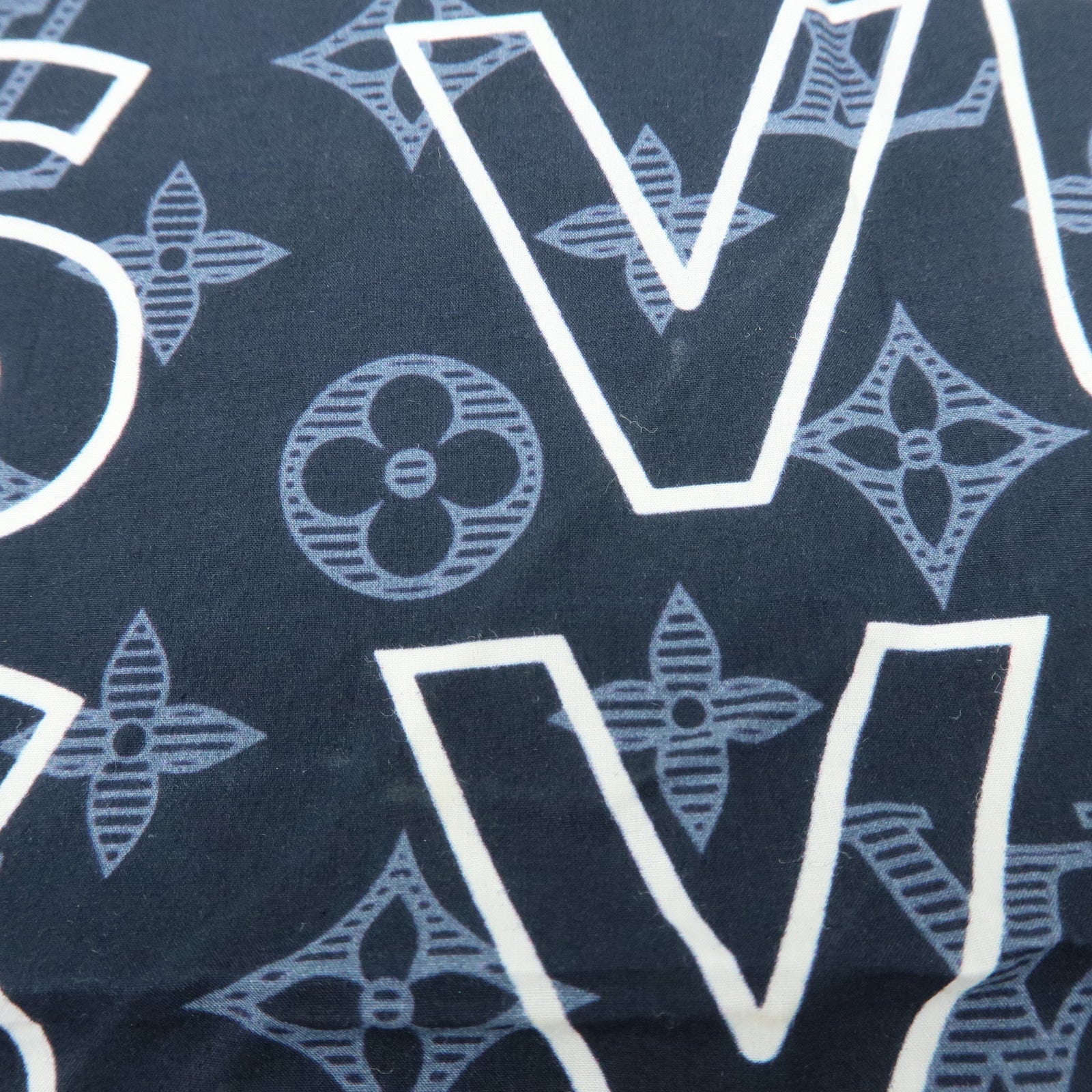 Louis Vuitton Monogram Cotton 100％ Logo Scarf Handkerchief MP2306