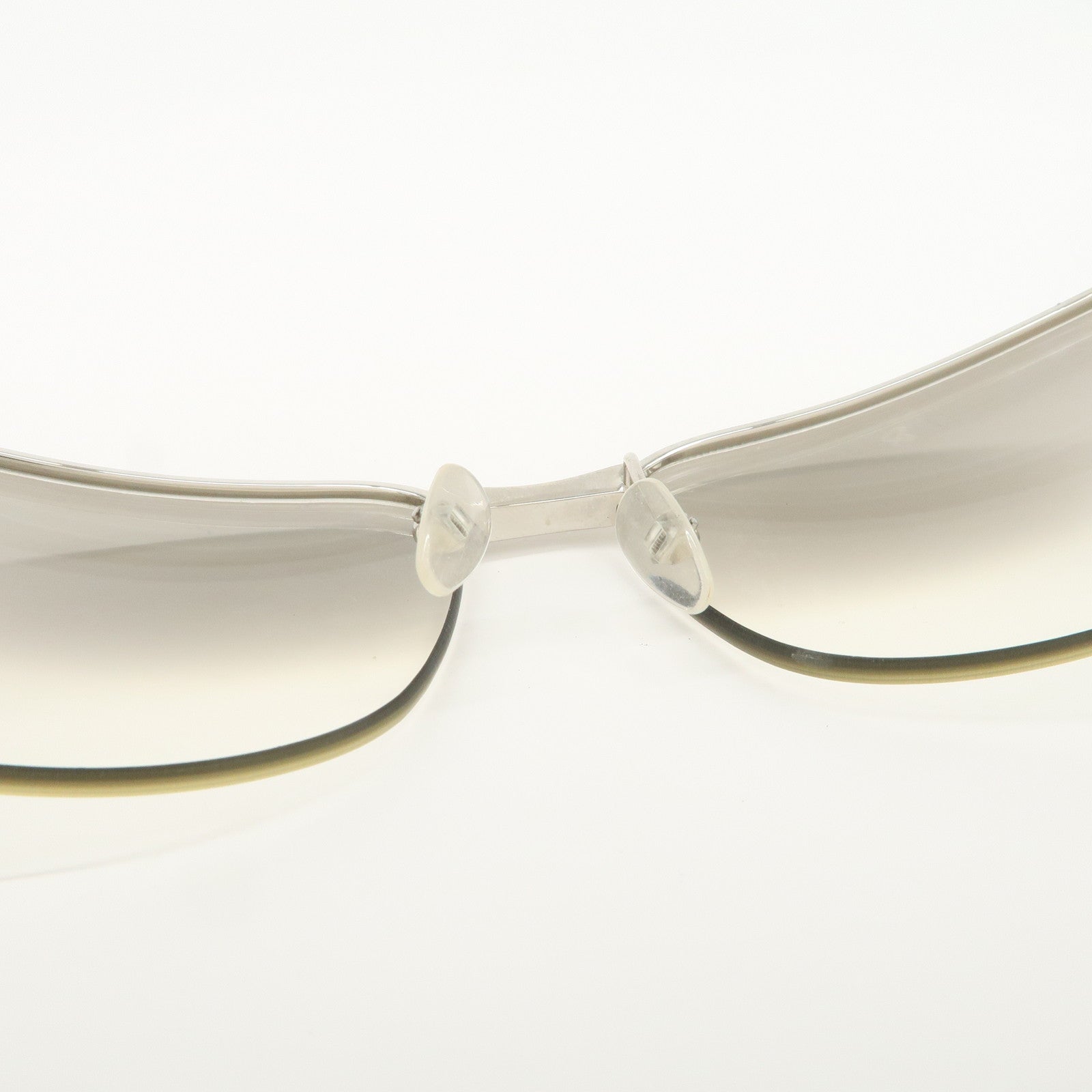 Christian Dior Clear Metal Sunglasses Silver YB7V2 61□14 127