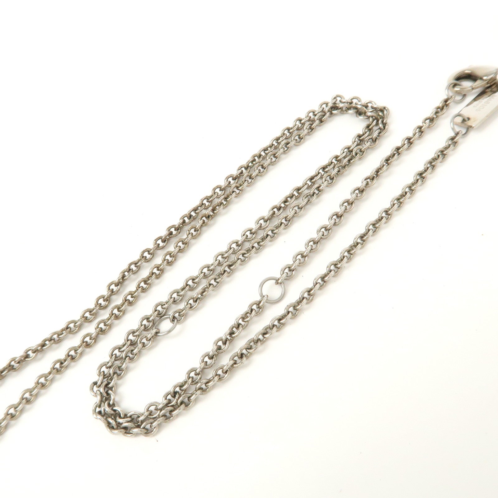 Louis Vuitton Metal LV Safari Charms Necklace Silver Gold M68106